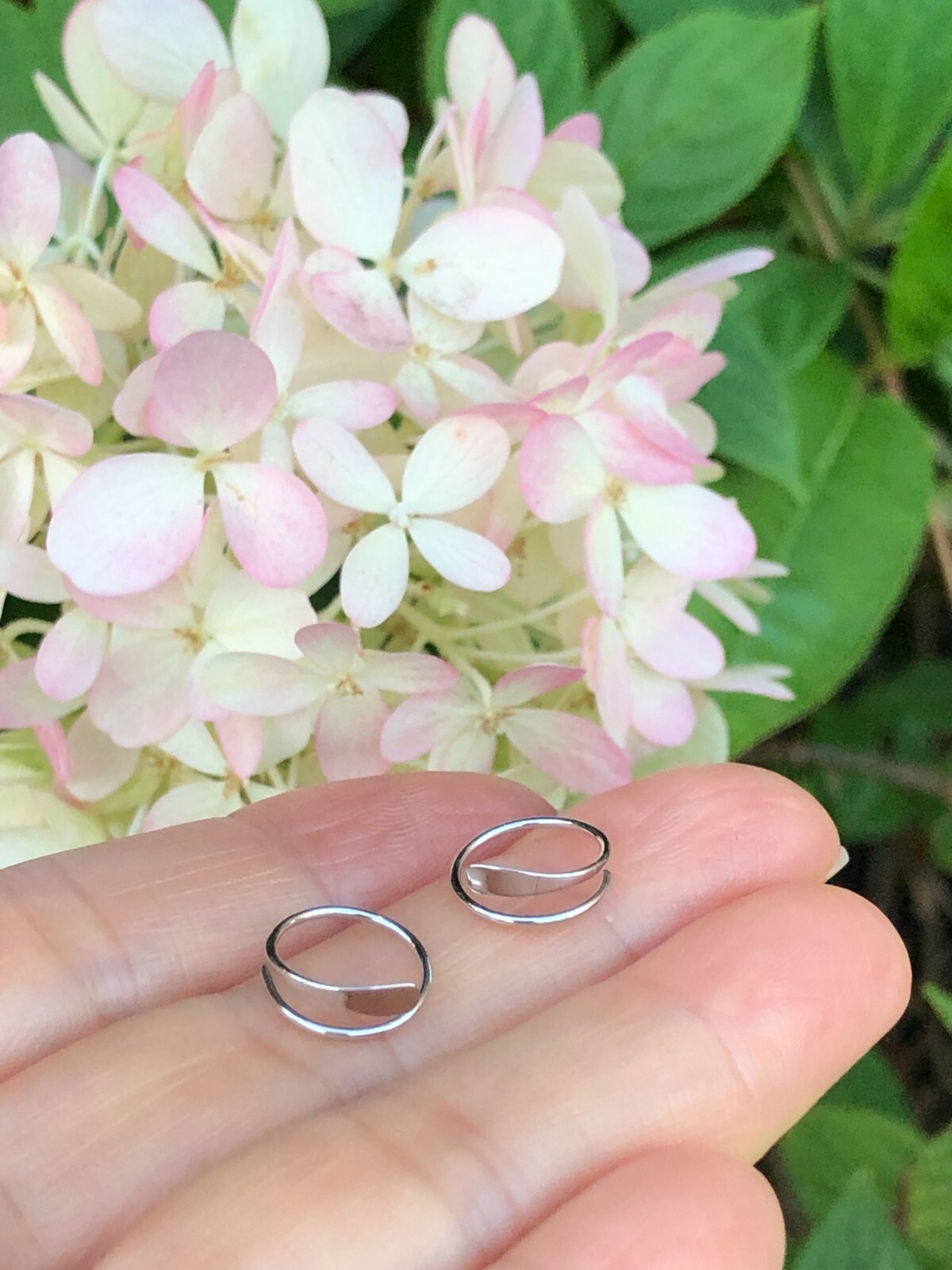 925 Sterling Silver Spiral Threader Huggie Hoop Earrings 10mm x0.5mm VERY TINY