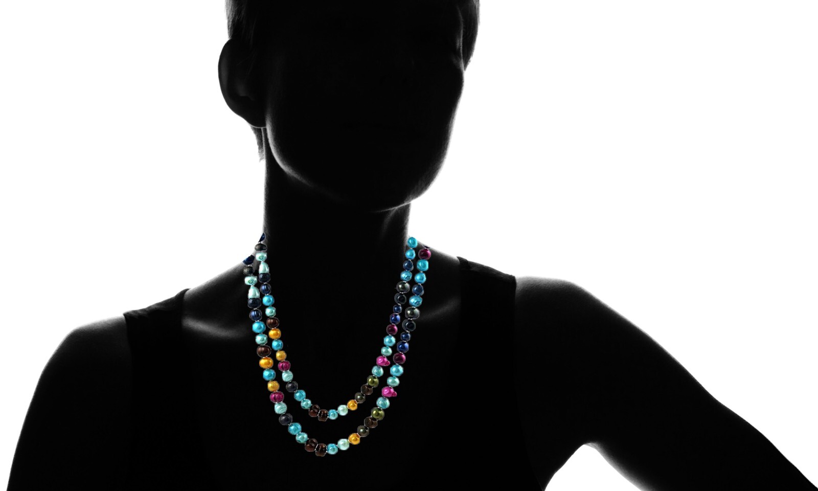 36″ Inch Multicolor Freshwater Pearl Endless Necklace