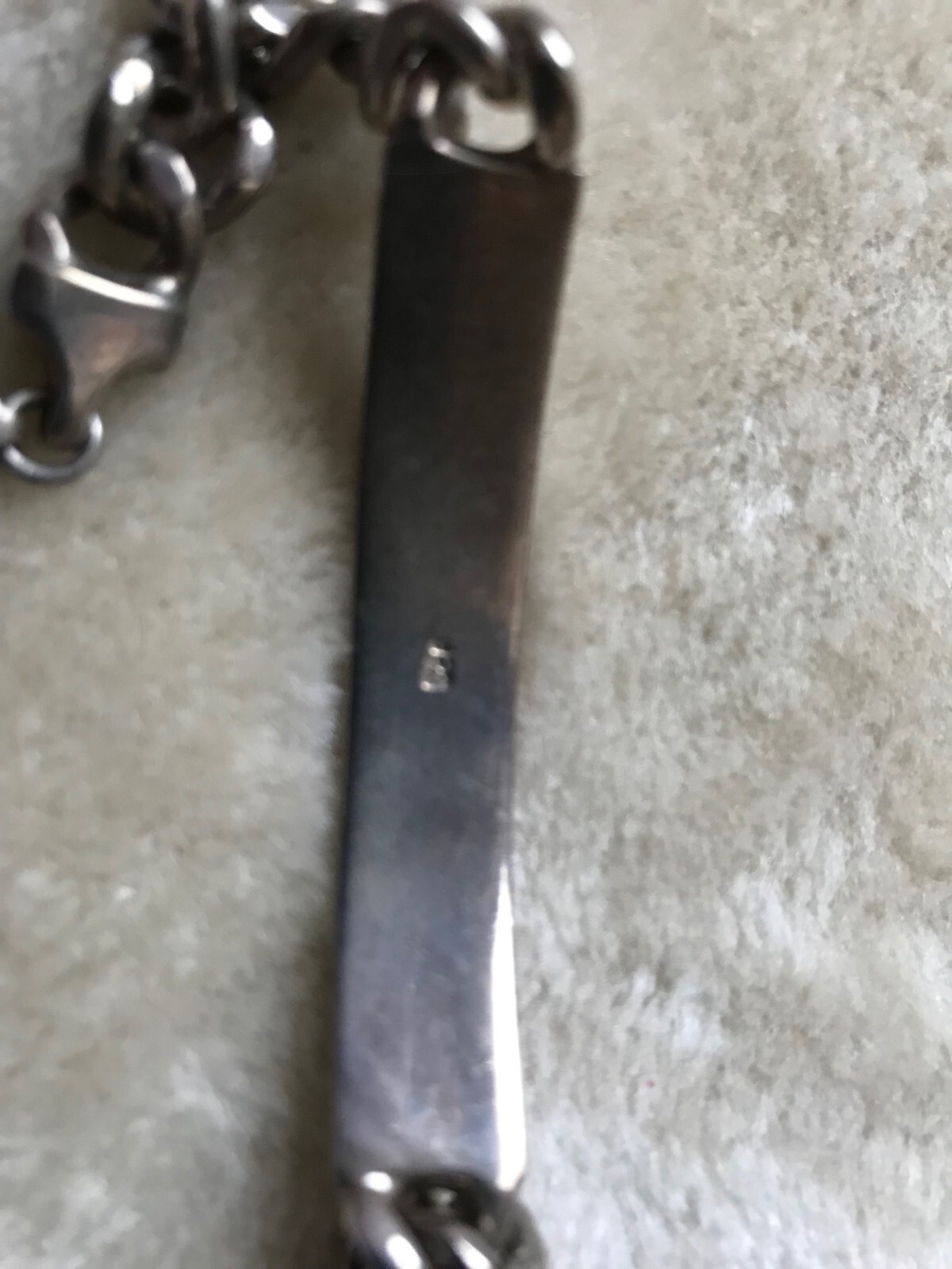 925 Lion Anchor NT Heavy Solid Sterling Silver ID Identification Bracelet