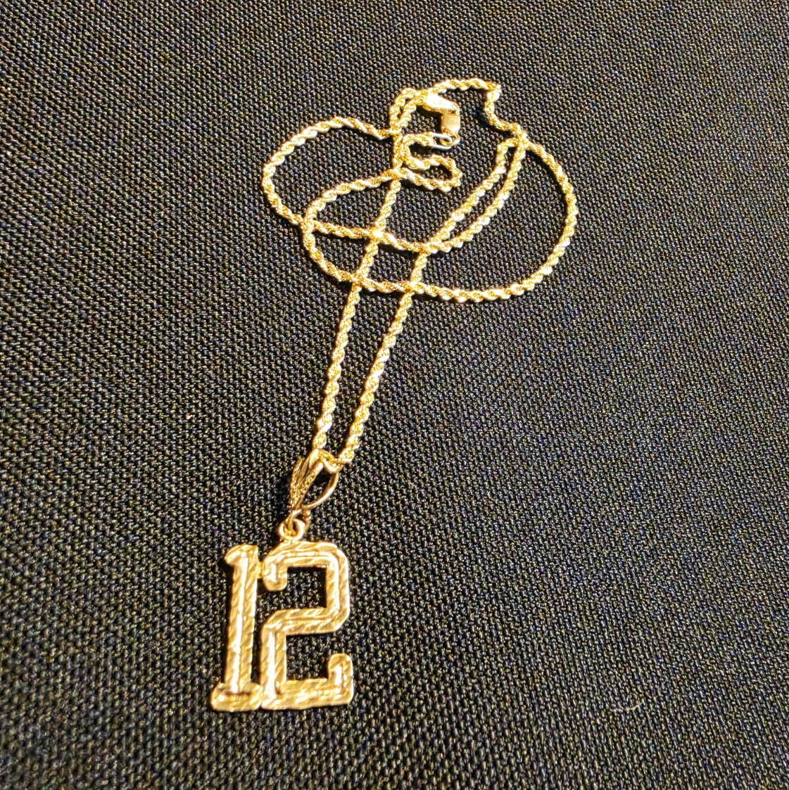 10k Yellow Gold Rope Chain 18 Inch 1.8mm Necklace Pendant Lobster Clasp Marked