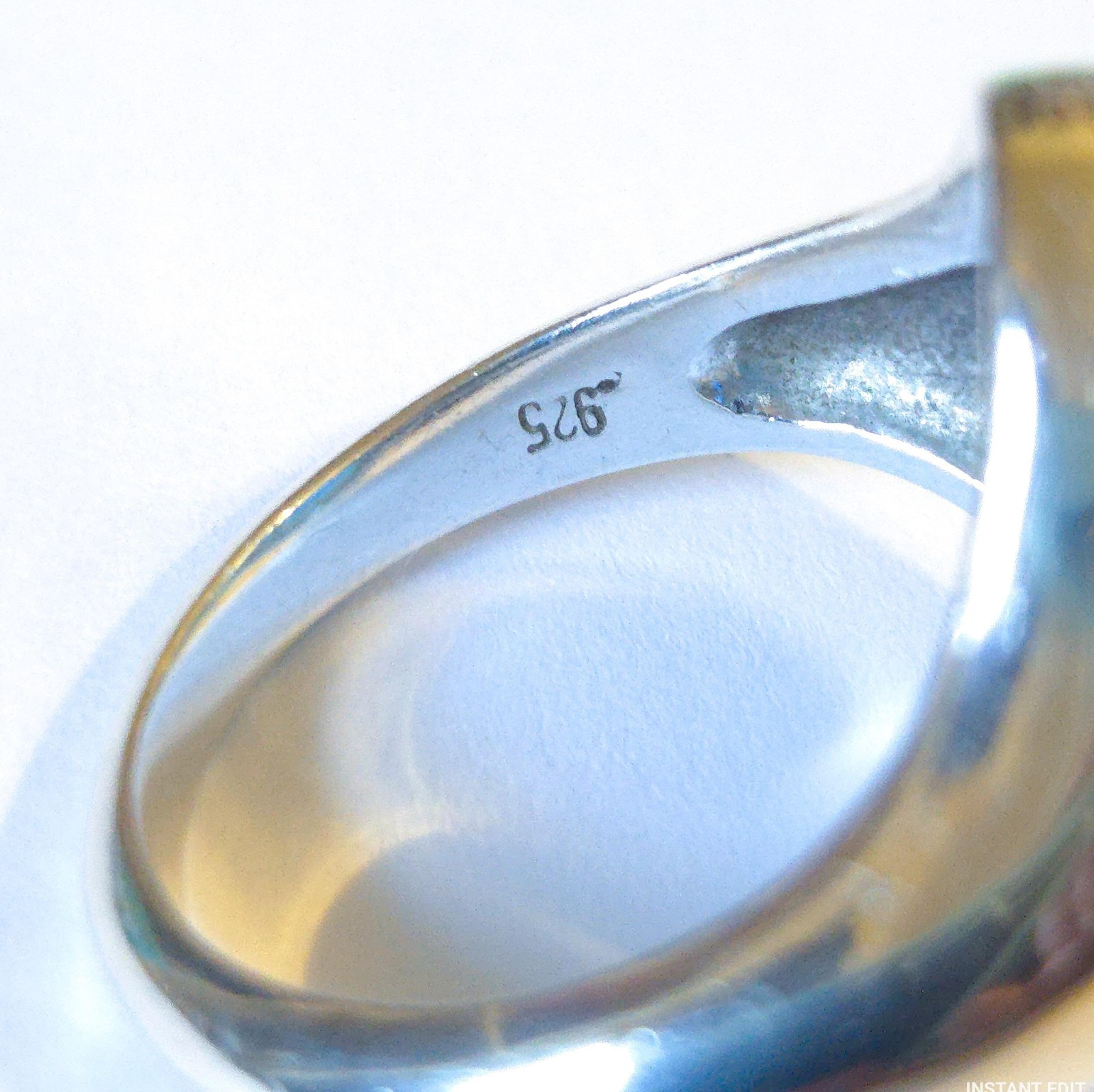 Vintage Native American Sterling Silver Two Sided Reversible Opal Inlay Ring 7