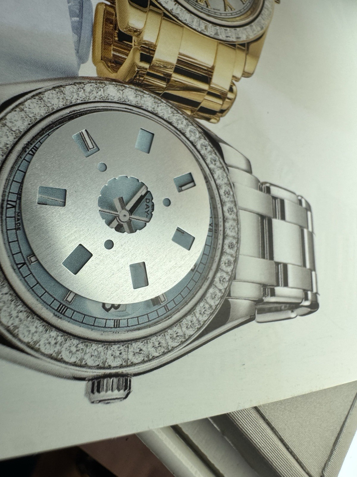 Rolex Watch Factory Day Wheel Disc Ref. 18238 Italian white IVORY Swiss Made