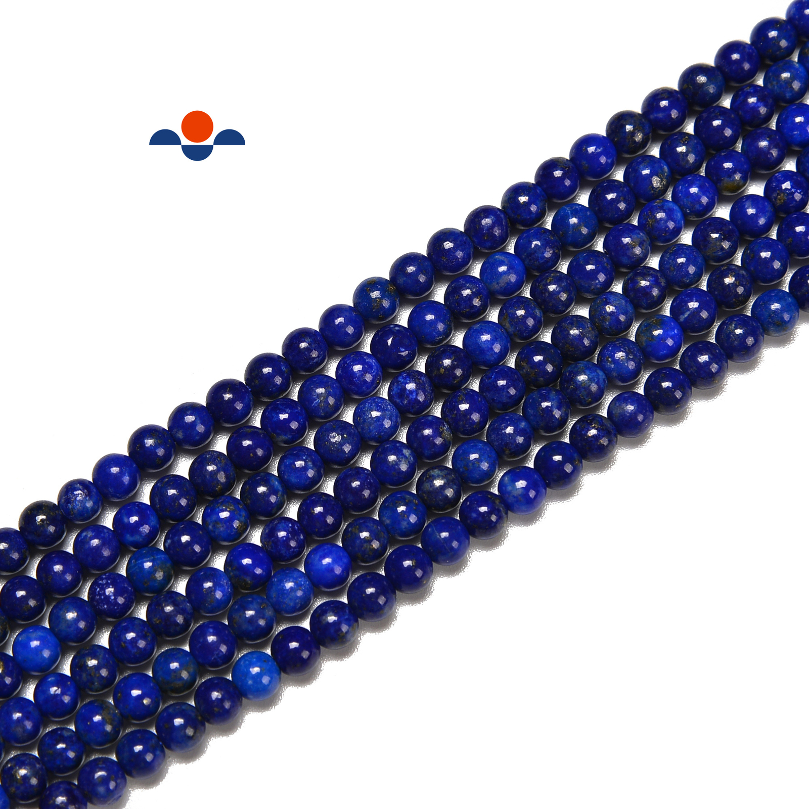 Natural Lapis Lazuli Smooth Round Beads Size 3-3.5mm 15.5” Strand (3-3.5mm)
