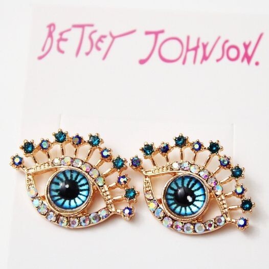 Us Seller Betsey Johnson Eye Stud Earrings