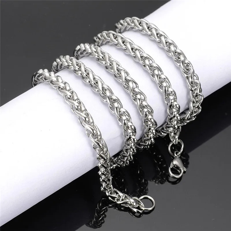 Wholesale Price Width 4MM Stainless Steel Chain Necklace For Men Fashion Hip-Hop