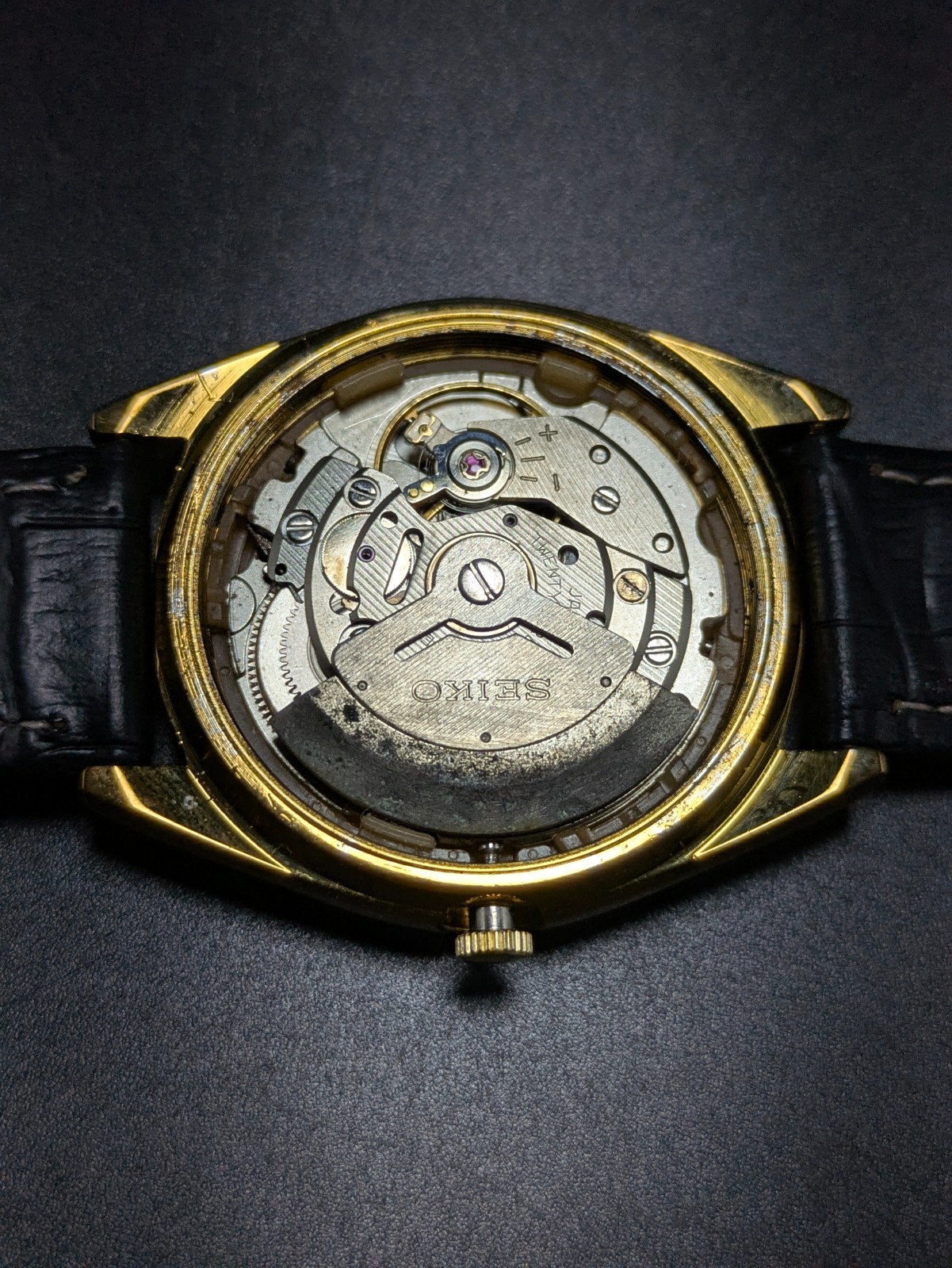 Vintage Seiko 5 automatic day date movement no. 6309A japan made men’s watch