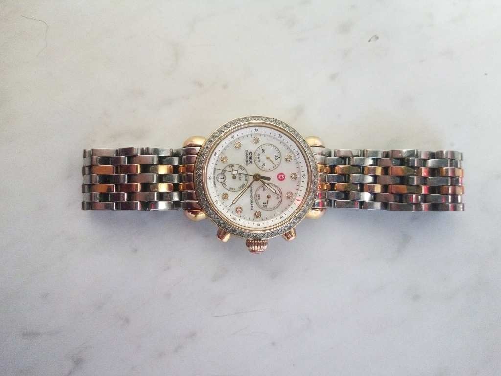 Great Condition Michele MW03M01C5046 CSX 36 Diamond Two Tone Women’s Watch