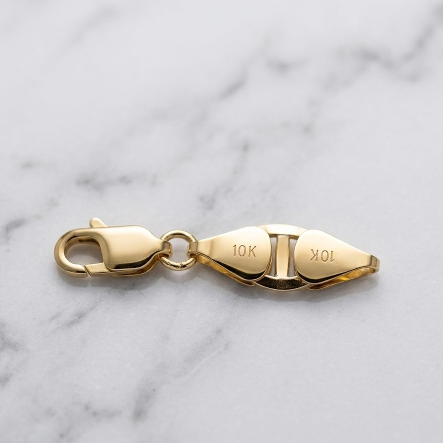 1.5″ Mariner Anchor Chain Extender for Bracelet Necklace Real 10K Yellow Gold