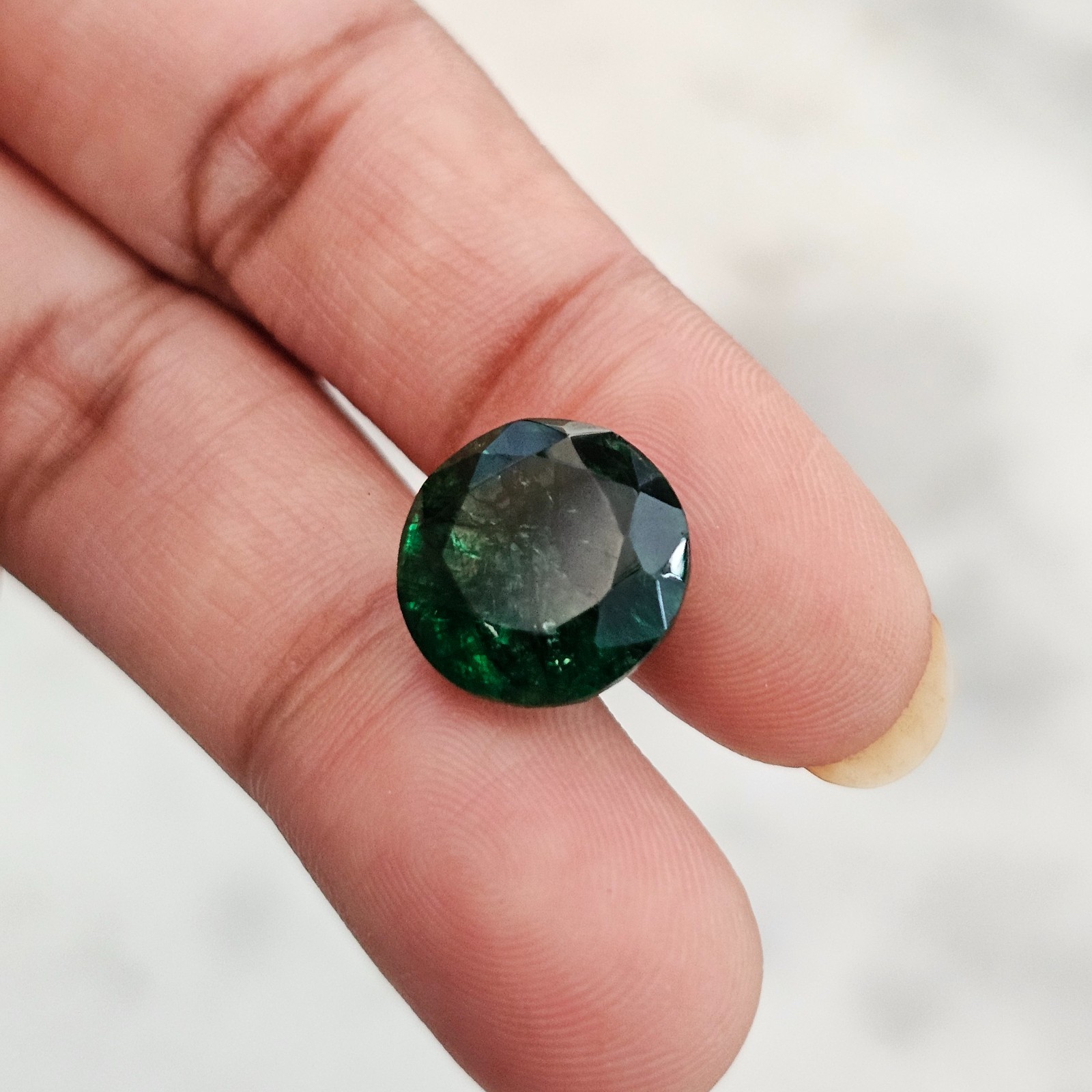 2PCS 10.15 to 10.15Ct Colombian Green Emerald Round Cut Loose Gemstone AAA