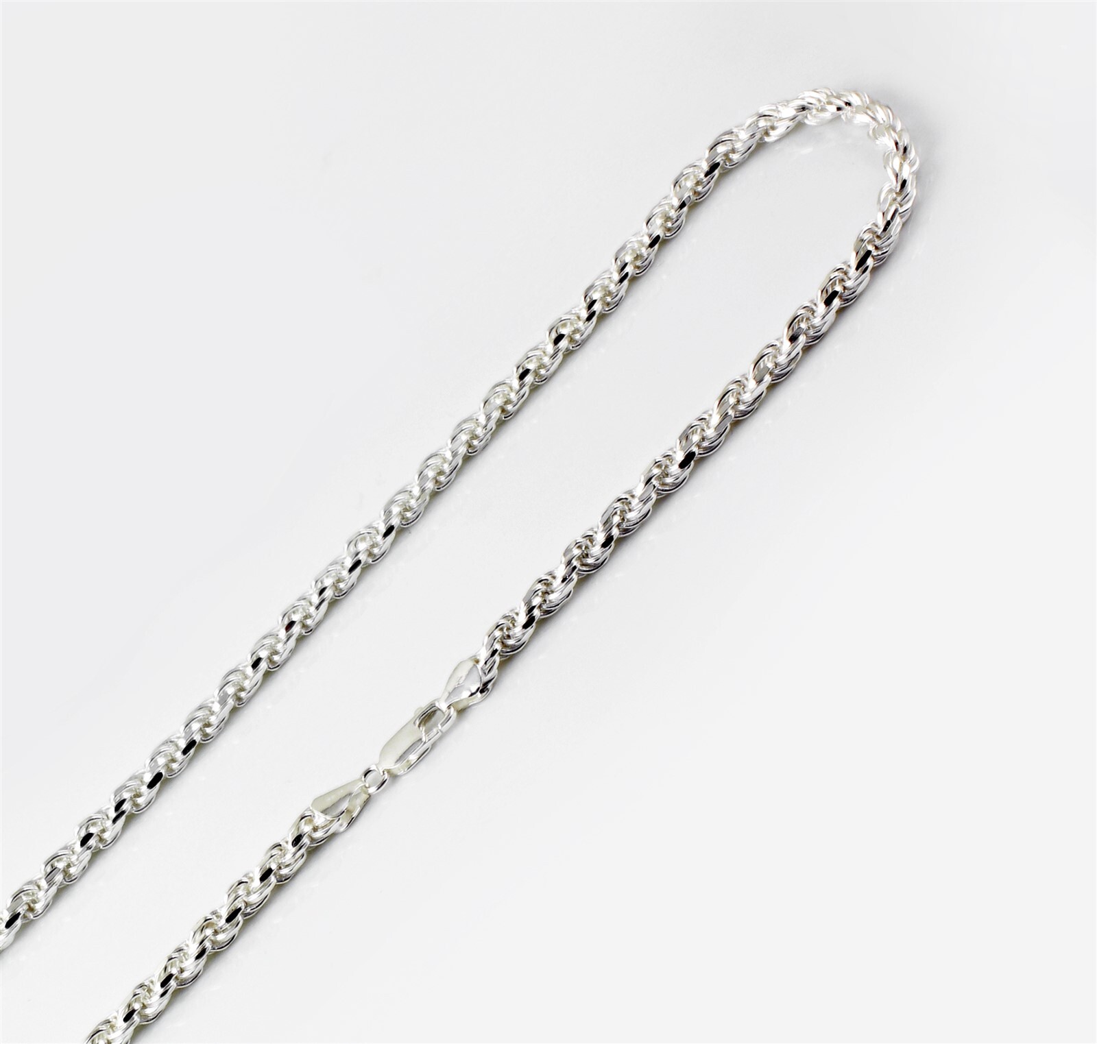 925 Sterling Silver Rope Chain Thick 5.5mm-Solid, Not Hollow-Guaranteed Genuine