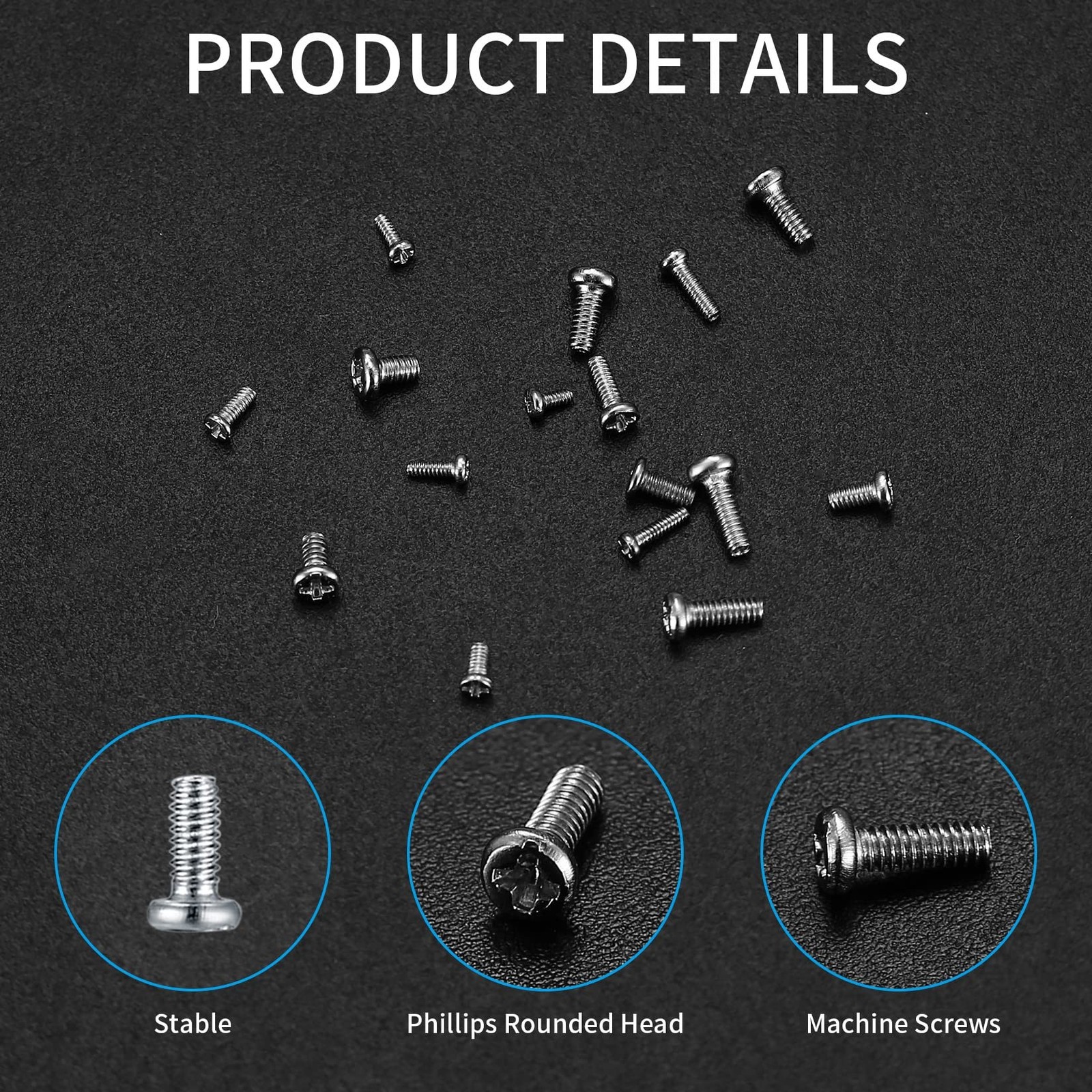 Micro Small Pan Head Screw Assortment For Phone Clock Repair 800 Count Kit USNew