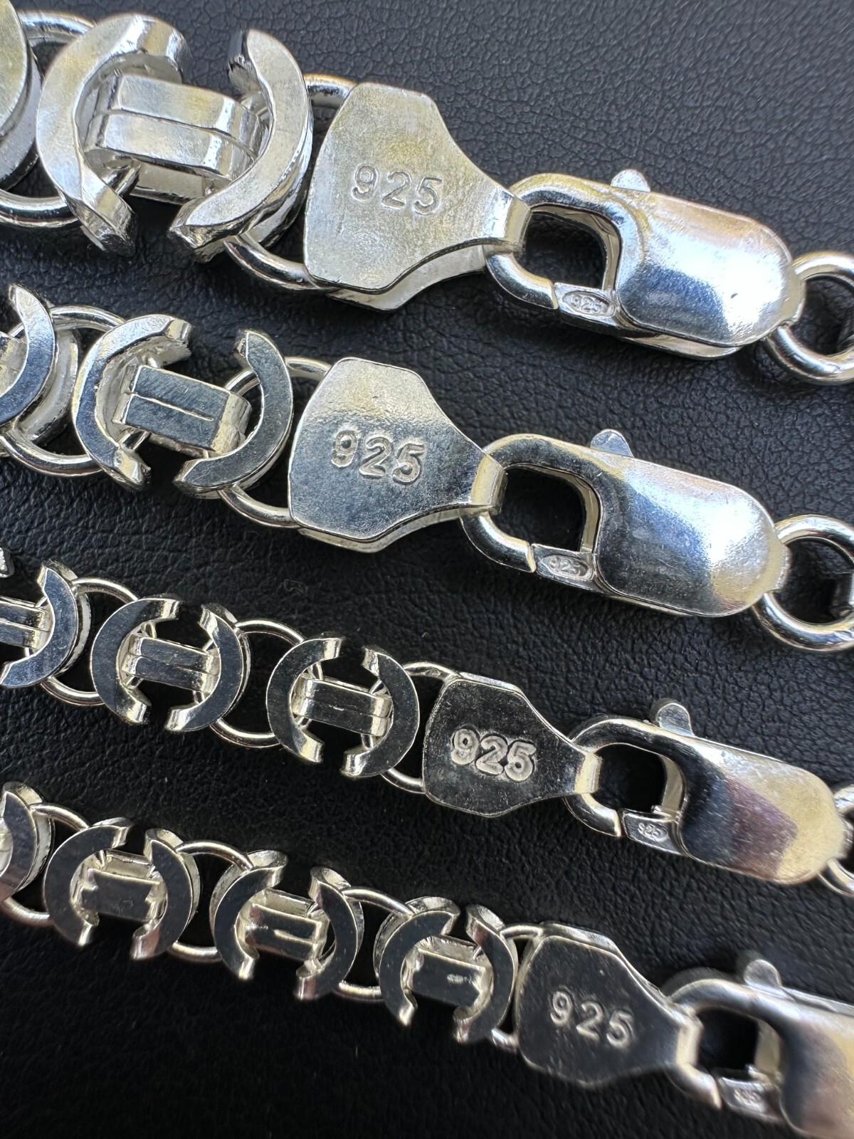 Real Solid 925 Sterling Silver Flat Byzantine Chain Mens Necklace Or Bracelet
