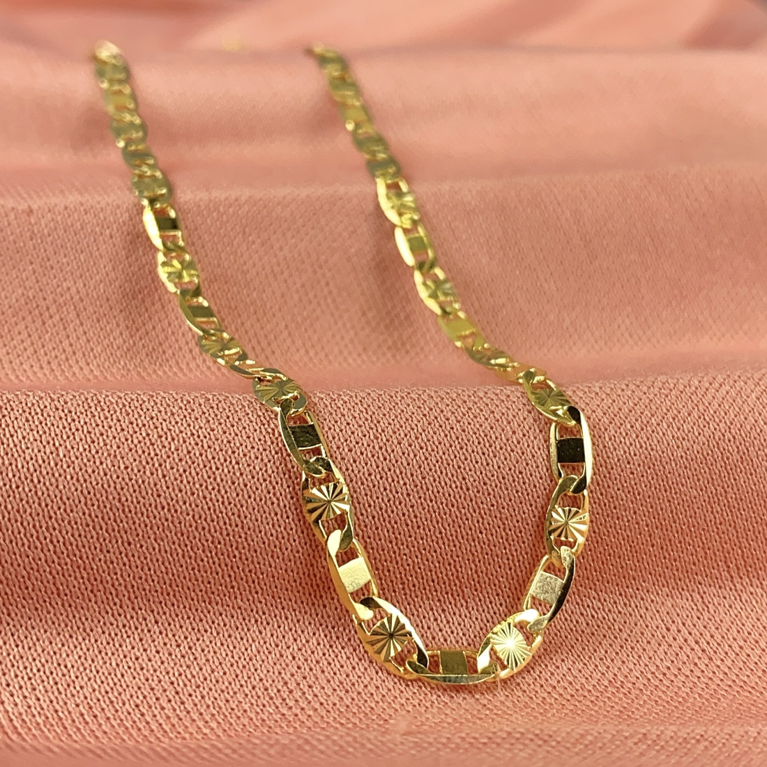 Minimalist Fashion Diamond Cut Valentino Chain Necklace for Womens 3.2mm Gifts