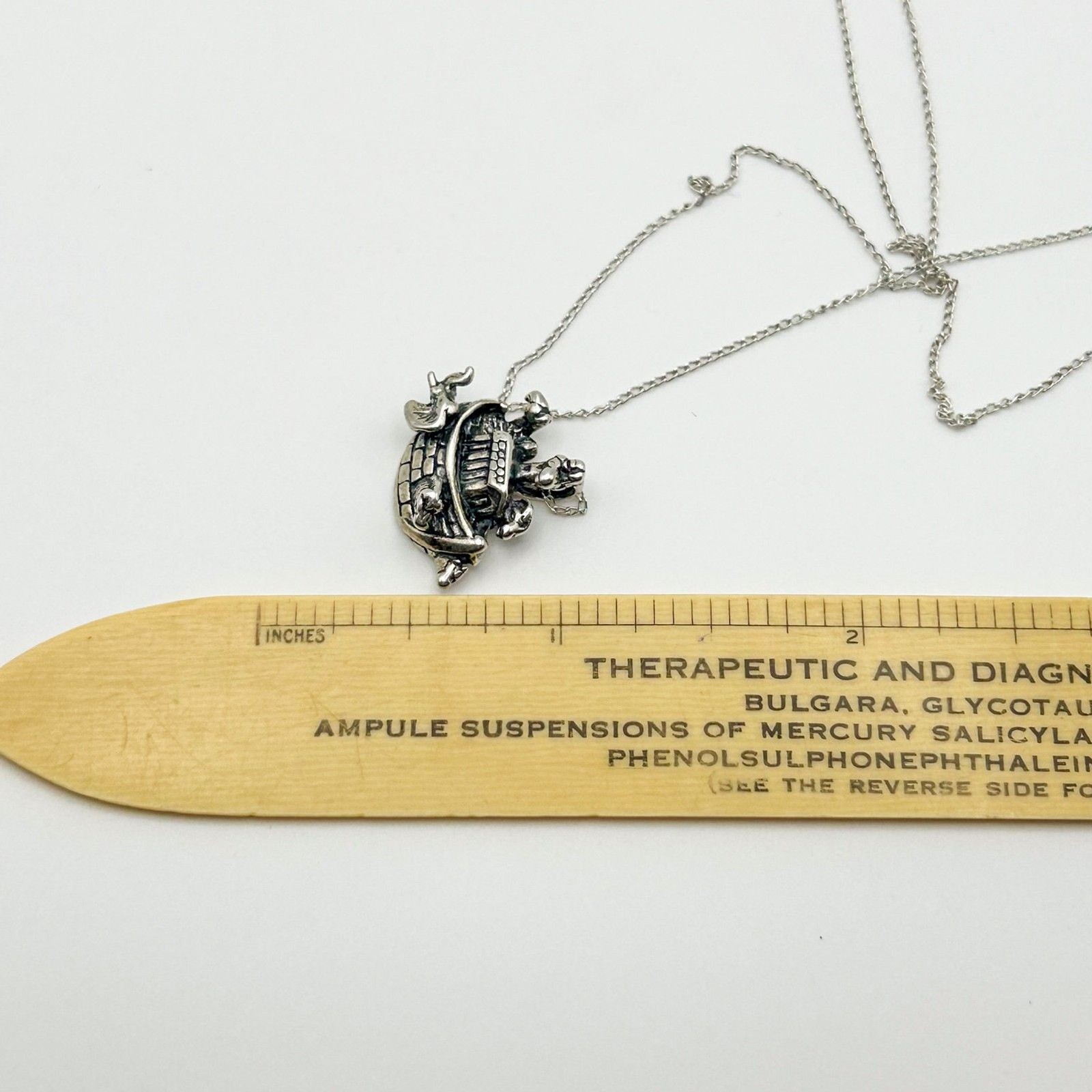 Sterling Silver Noah’s Ark Pendant on 20″ 925 Chain Religious Necklace