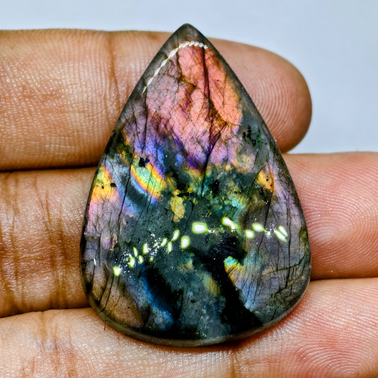 50 Cts Natural Labradorite Cabochon Gemstone For Jewelry 39.8×27.1×6 MM