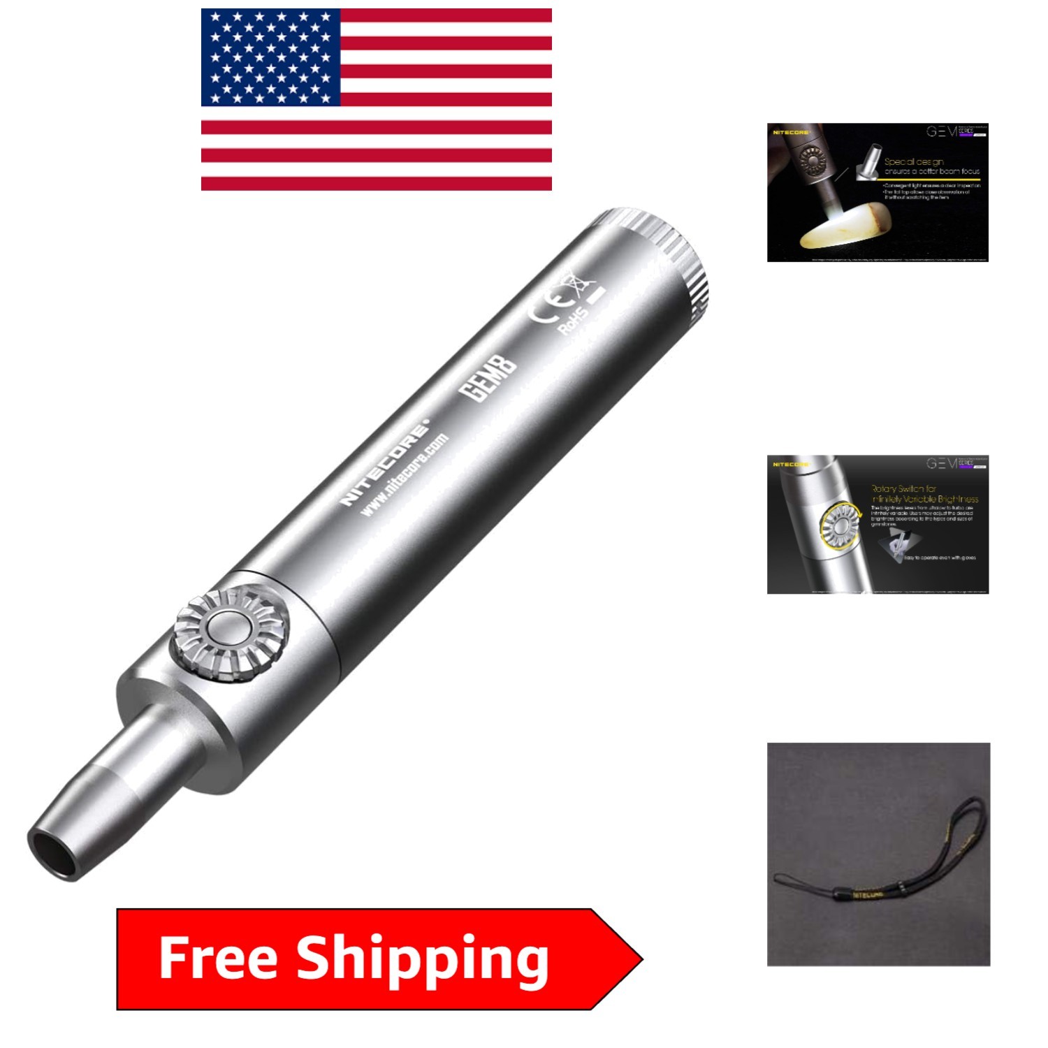 Professional Rechargeable Gemstone Identification Light – 500 Lumens Brilliance
