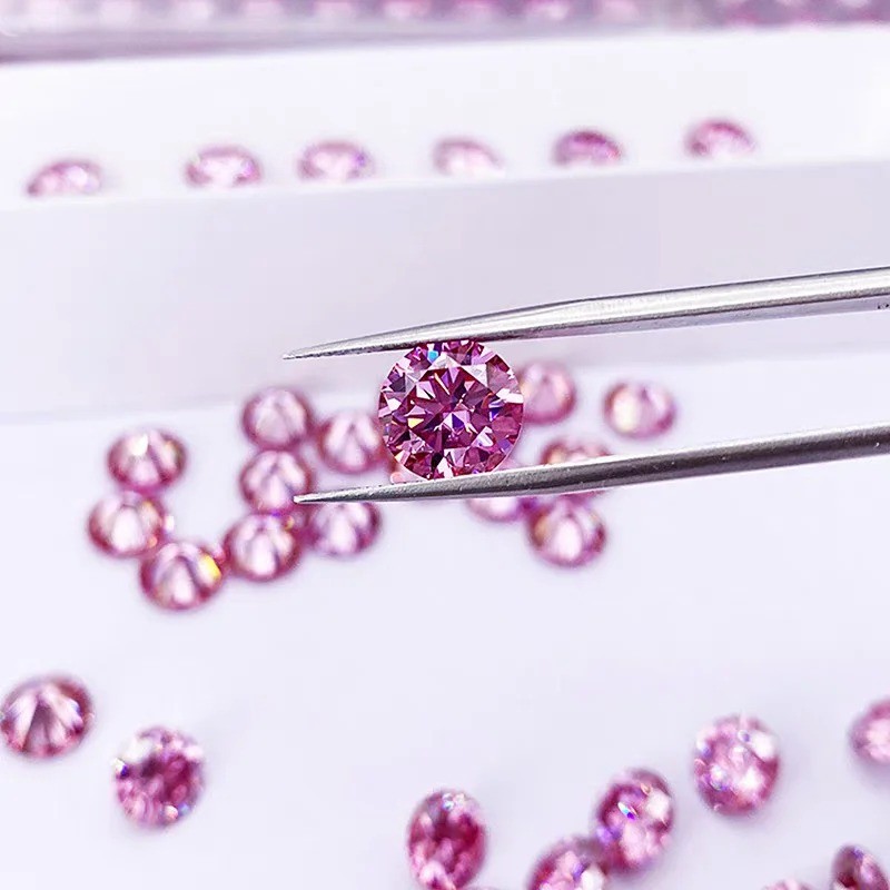 Wholesale Round Cut 1-10pcs VVS1 Colorful 0.5-3ct Moissanite GRA for Jewelry DIY