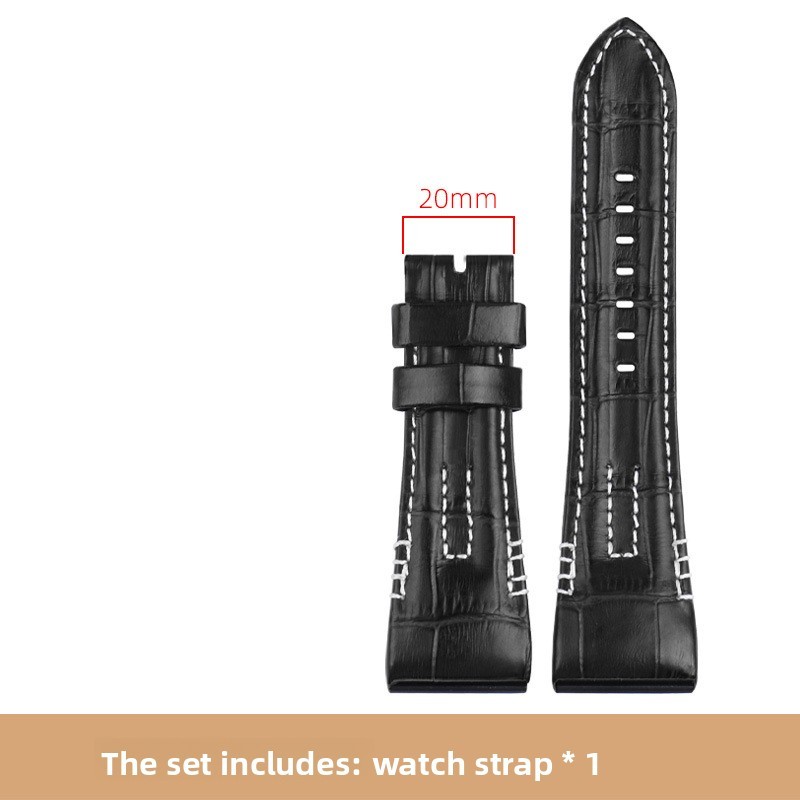 Quality Fits Seiko Velatura Genuine Leather Watch Strap 26mm Bracelet Mens Band