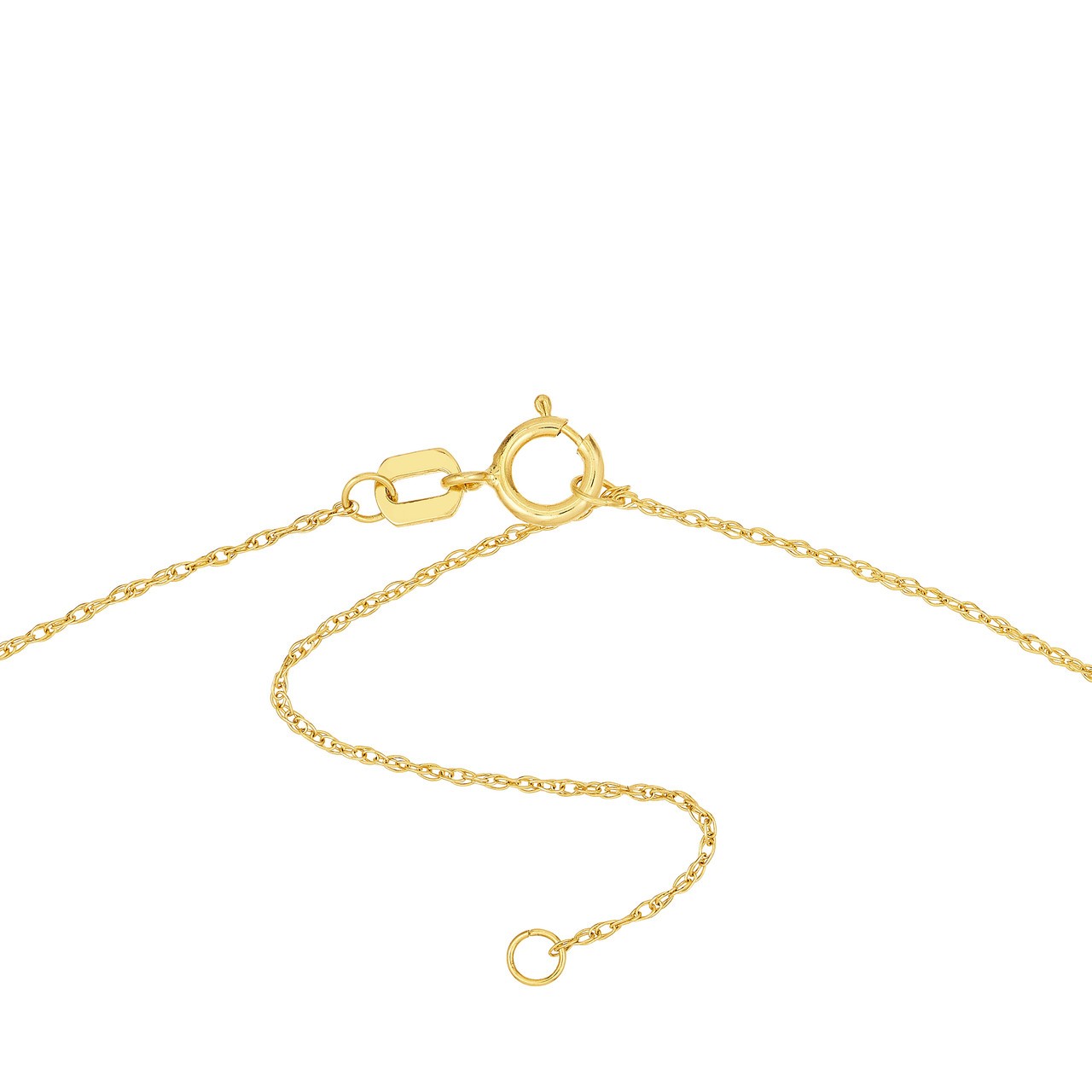 0.75mm Adjustable Mama Bear Necklace Real 14K Yellow Gold