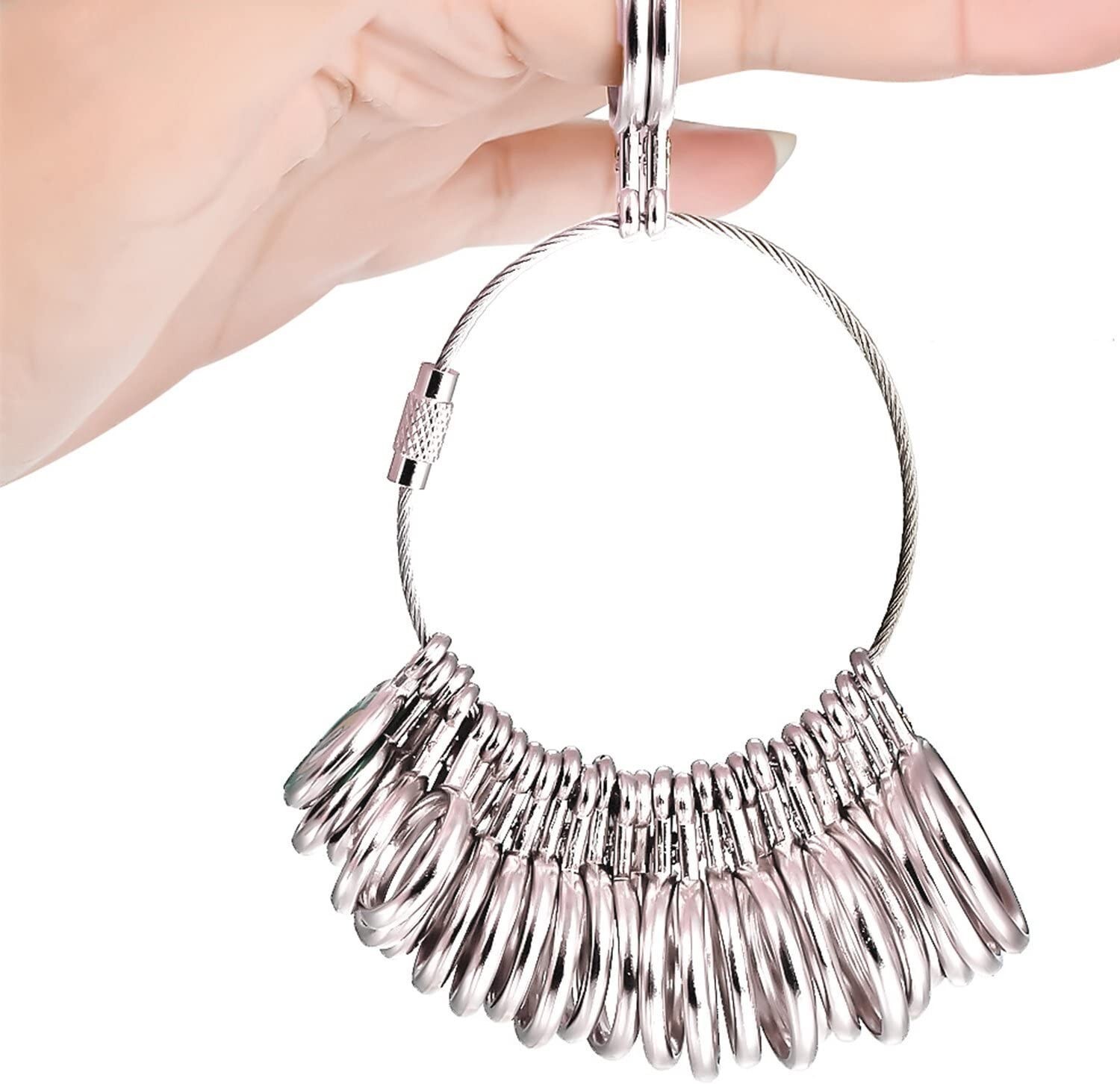 Metal Ring Sizer Guage Mandrel Finger Sizing Measure Stick Standard Jewelry Tool