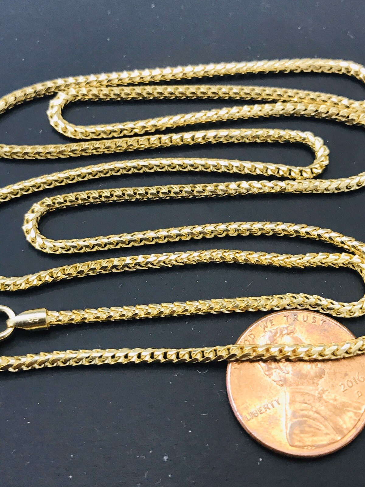 10.70 Grams 14K Solid Yellow Gold Franco Necklace Chain 20 Inch Brand new