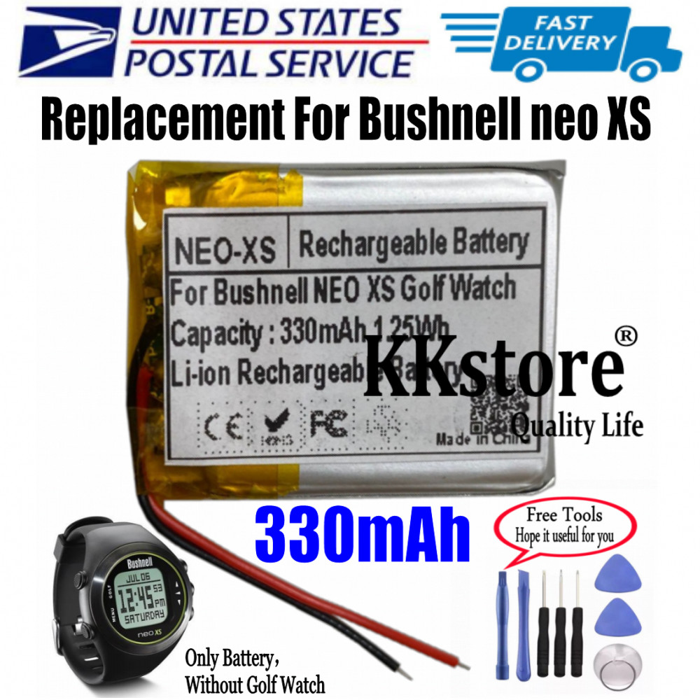 USPS 330mAh Repair Battery For Bushnell neo X & neo XS GPS Golf Watch Battery