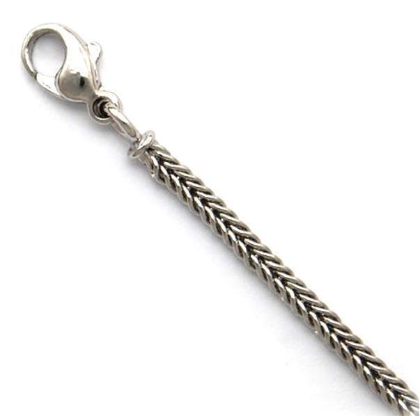 2.6mm Platinum Hand Made Foxtail Chain PT950 7″ 16″ 18″ 20″ 24″ 30″ or 32″