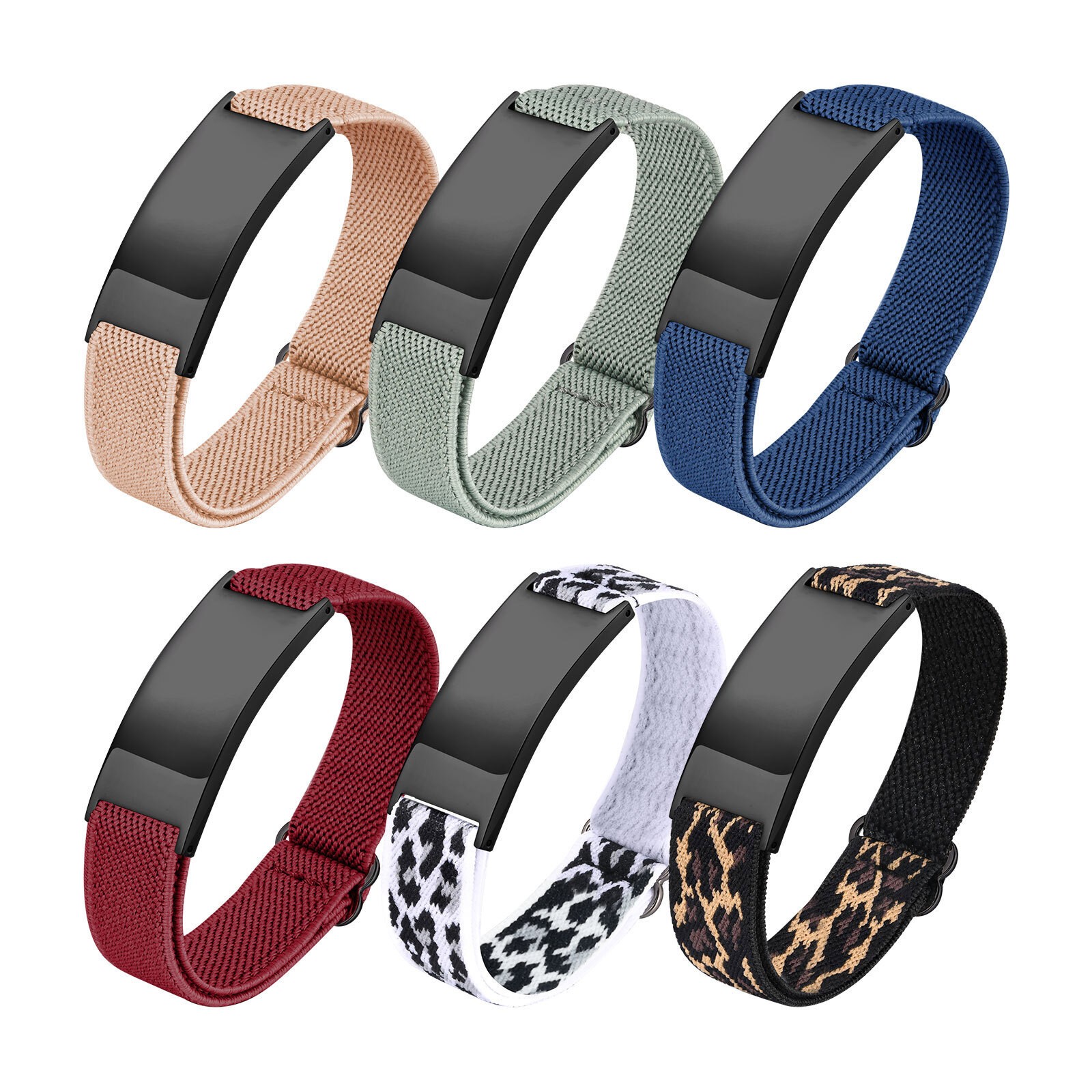 Personalized Medical Alert ID Bracelet Elastic Emergency Bangle Wristband Unisex