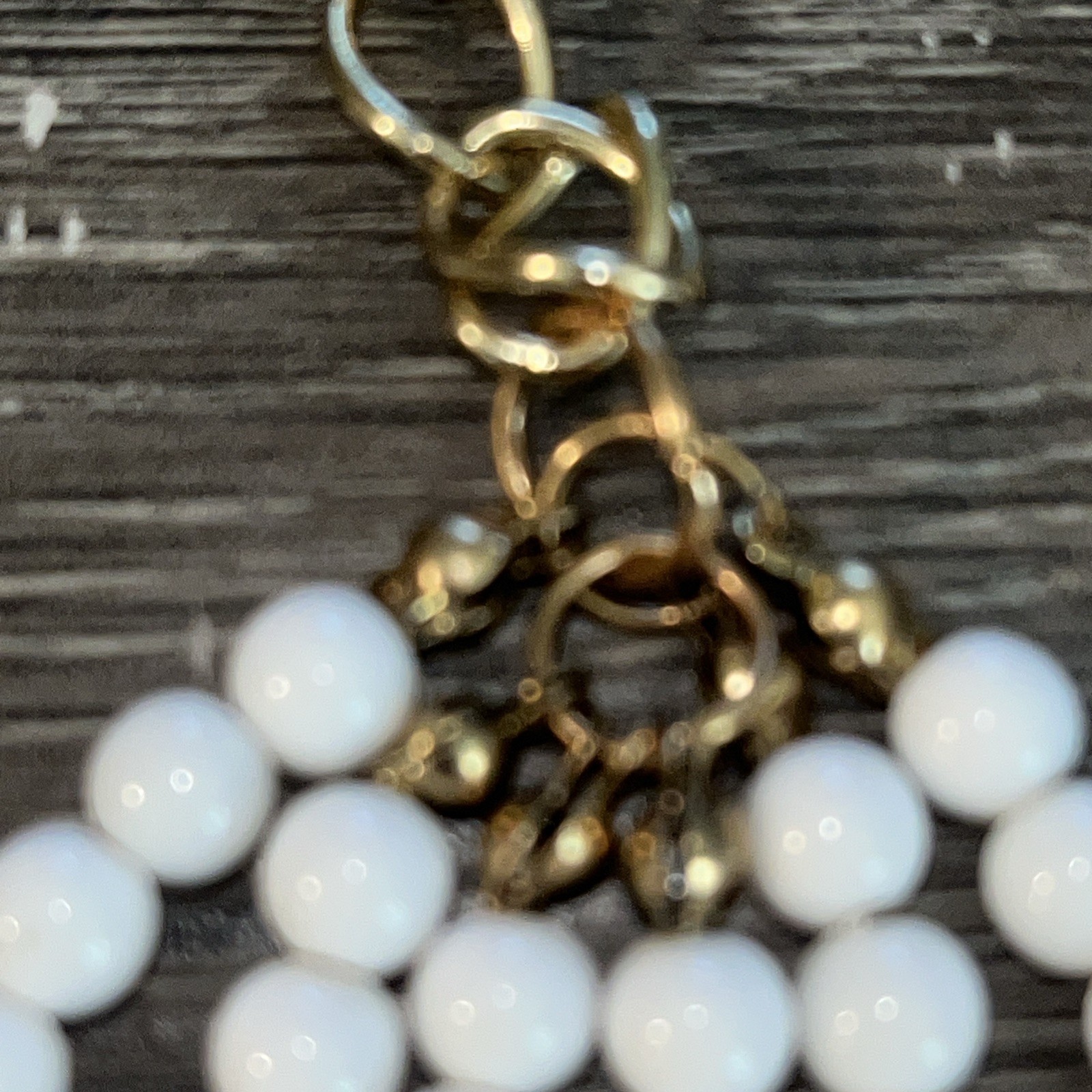 Vintage MCM White 7 Strand Chunky Statement Necklace BIB 30in Long Acrylic Beads