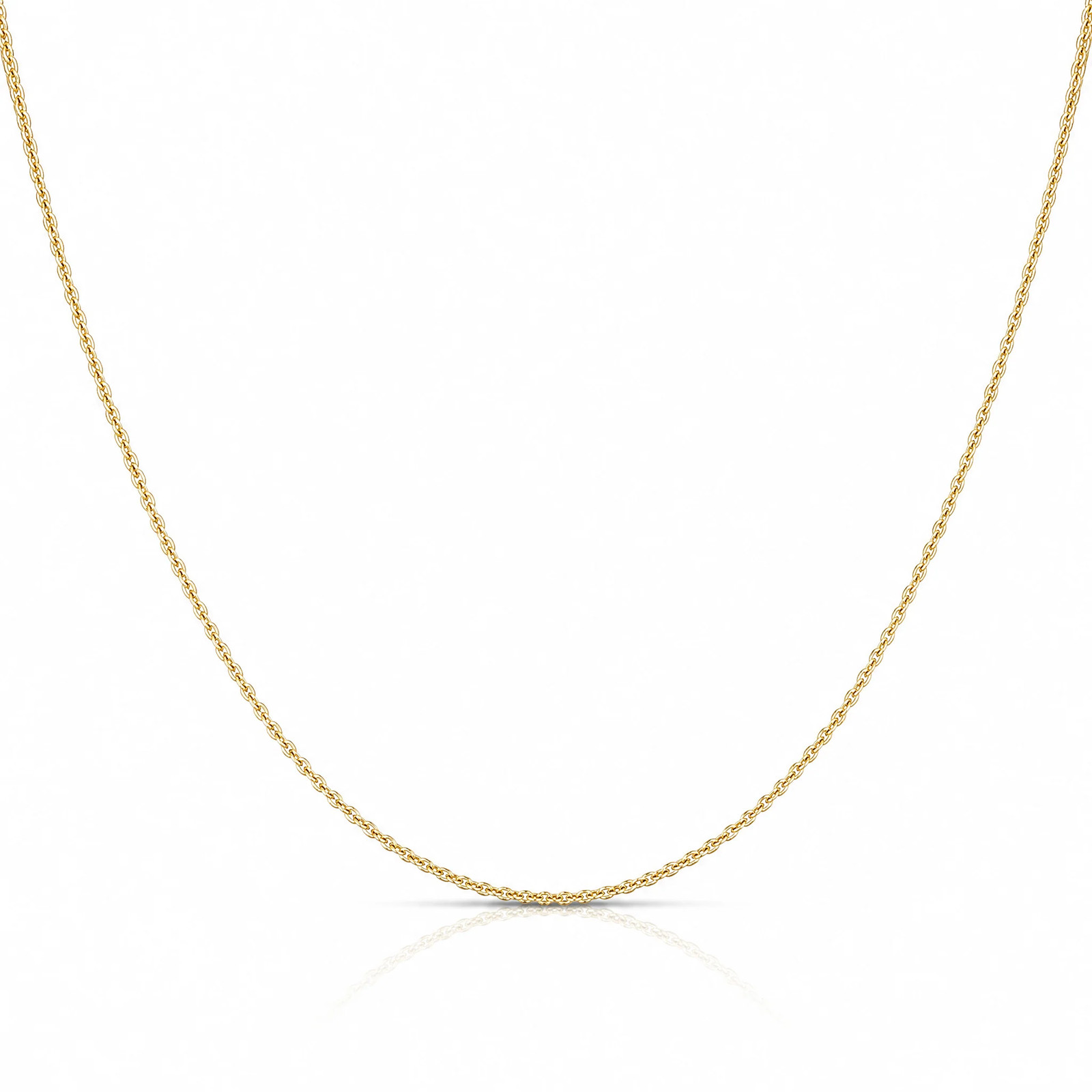 10K Yellow Gold 1.2mm Cable Chain Necklace 16″-24″
