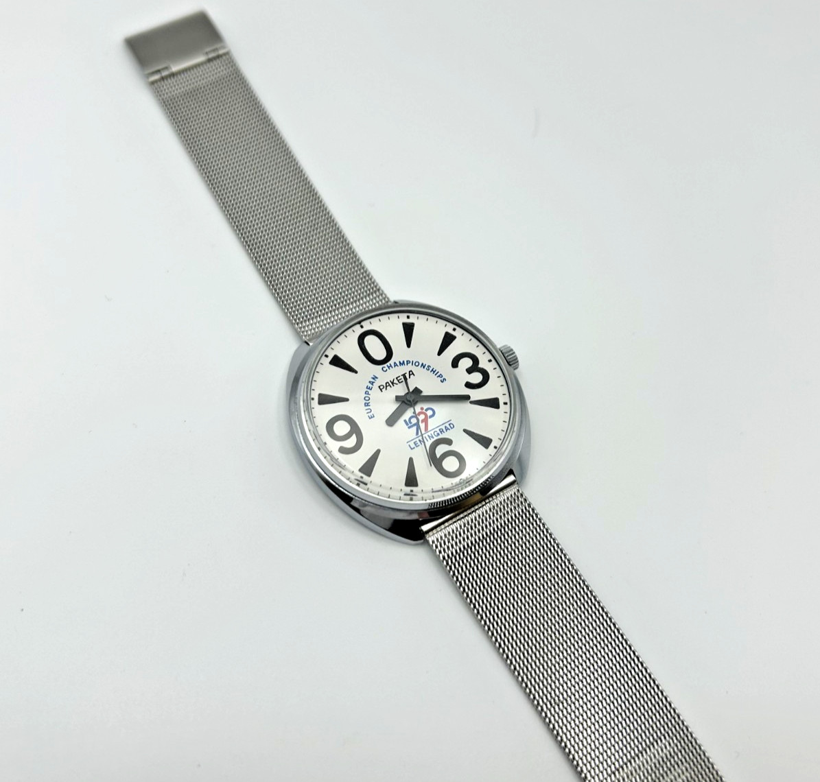 Rare NOS Raketa (Ракета) Big Zero 1990 Leningrad Euro Championships Dial | USSR