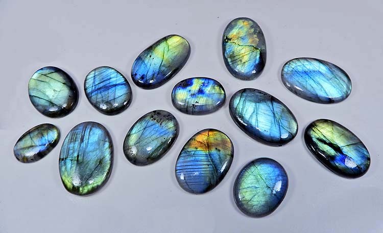 Natural Multi Flash Labradorite loose Cabochon Oval Gemstone Wholesale Lot