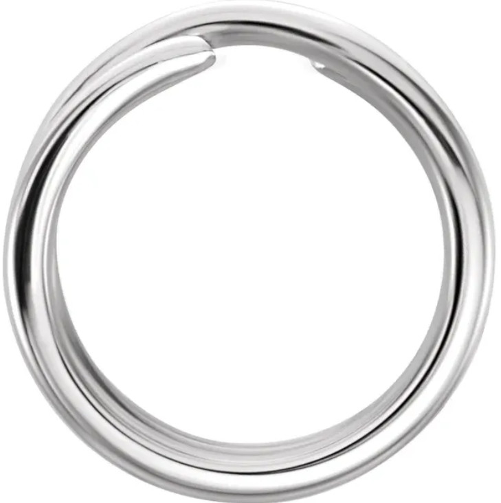 PALLADIUM 12mm OD 12ga Solid 950 Round Split Jump Ring Clasp Charm Keychain