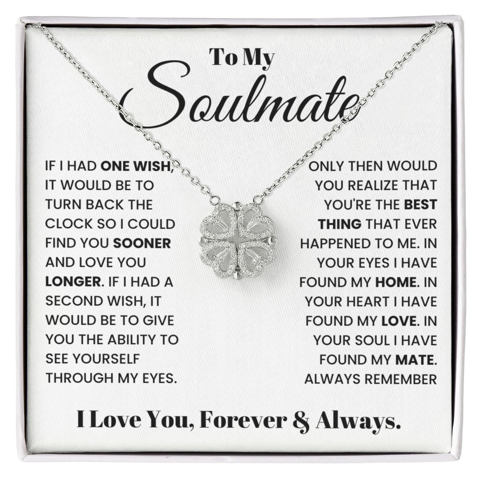 Soulmate Heart Clover Convertible Necklace