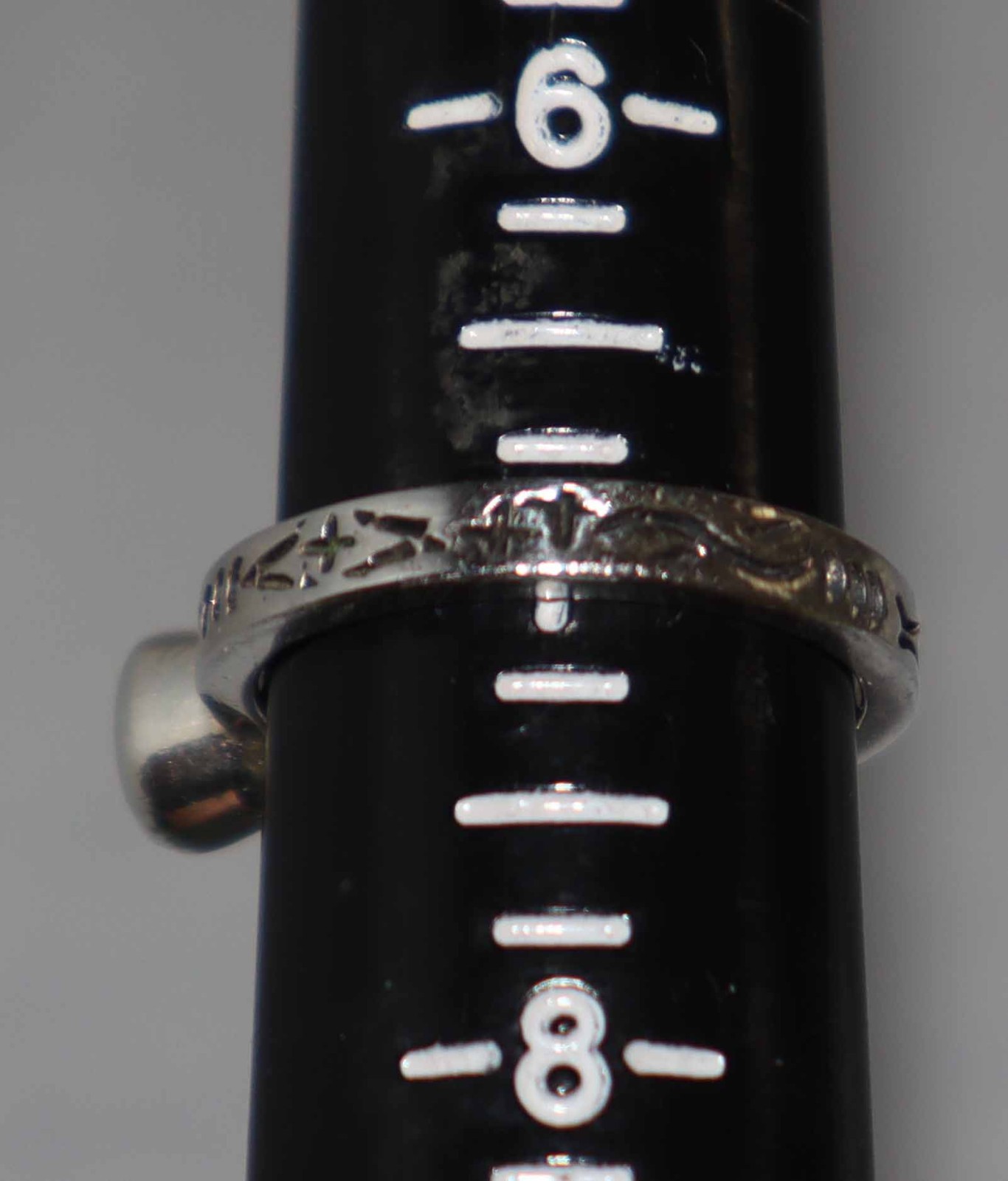 Silpada Sterling Silver Amethyst Etched Band Stack Ring R0455 Size 7