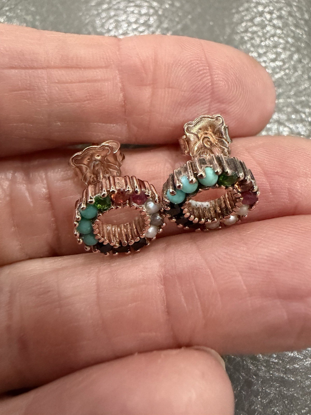 🧡💛💫TOUS Authentic Earrings Sterling Silver 750 Vermeil Gold