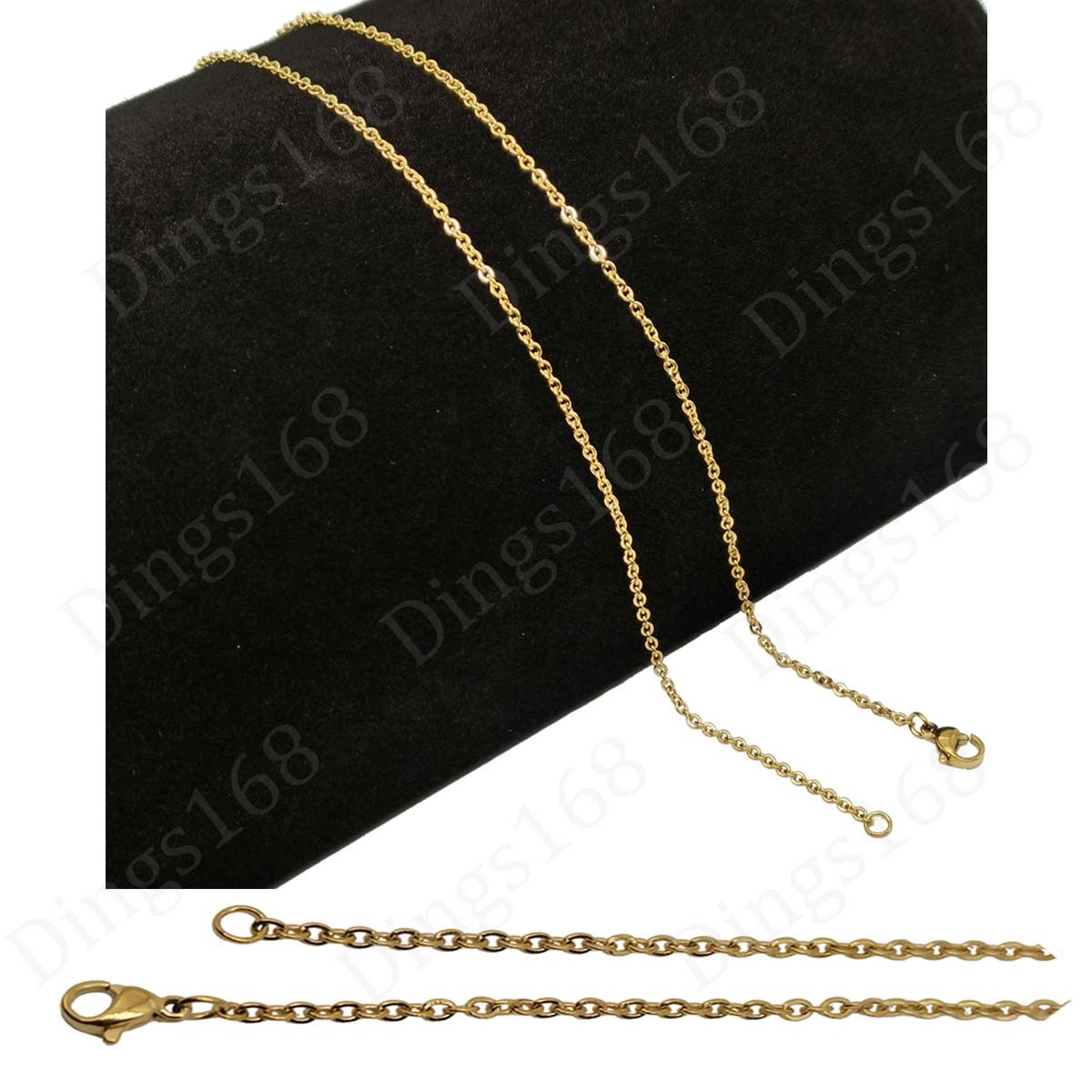 Genuine 18K Yellow Gold Filled Italian 20inch 2mm Rolo Cable Chain Necklace S146