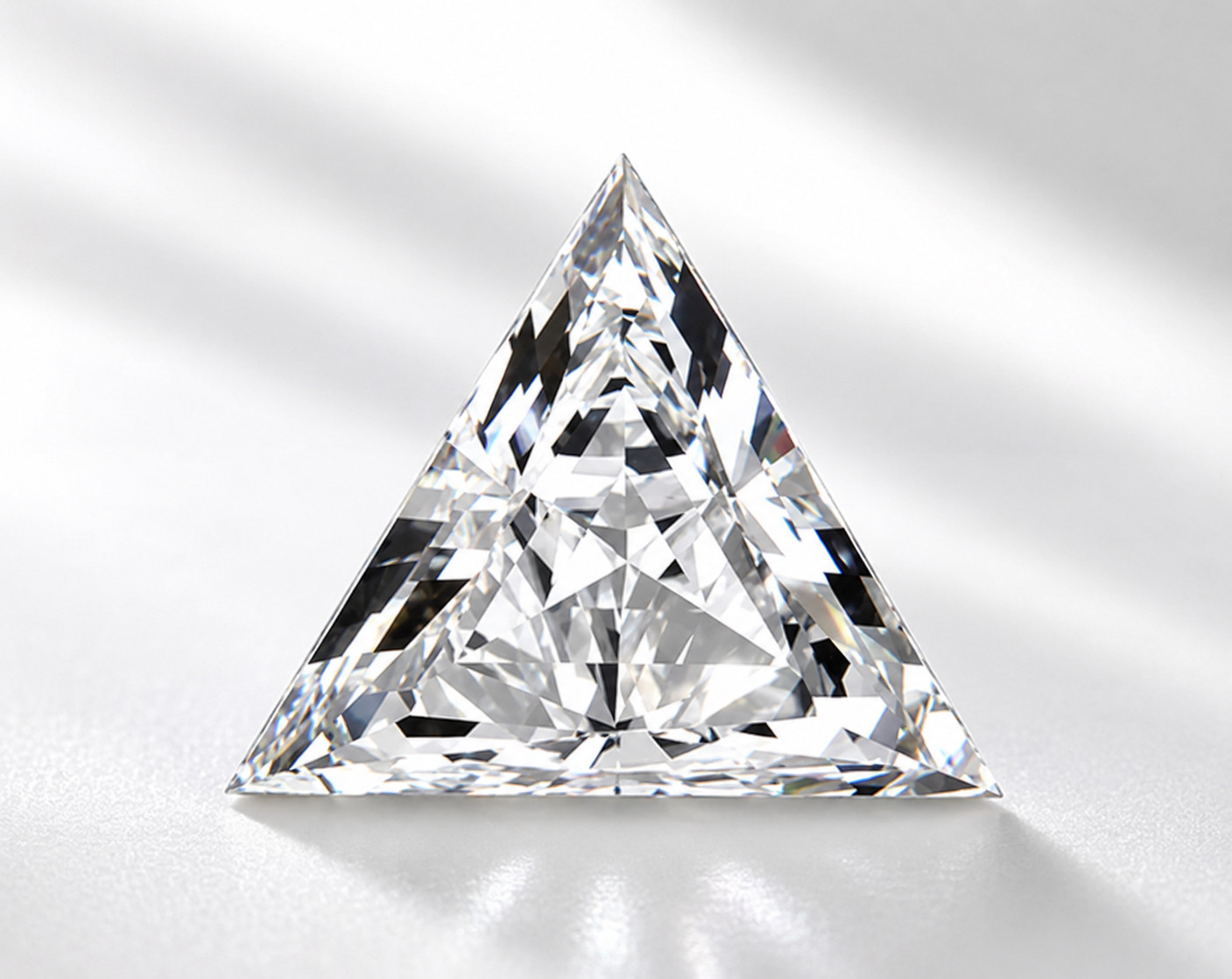 6.5×6.5mm Triangle D color Lab grown Diamond IF Clarity Certified Loose Gemstone