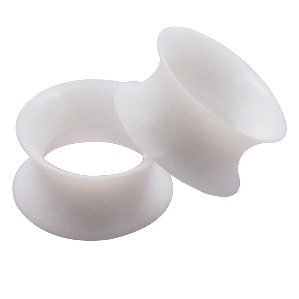 PAIR-ULTRA-THIN-TUNNELS-SOFT-SILICONE-EAR-GAUGES-PLUGS-DOUBLE-FLARED-EARLETS