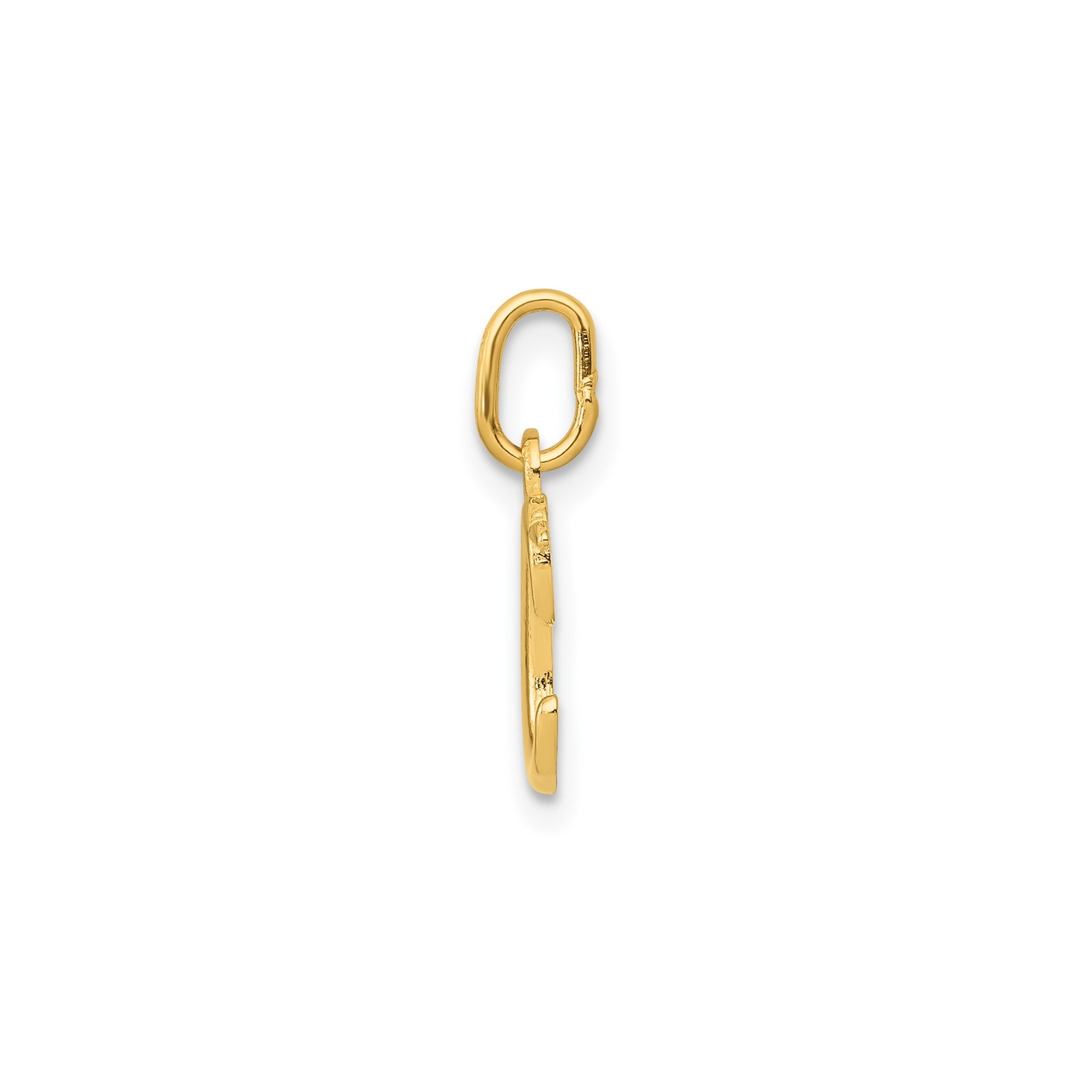 14k Yellow Gold Script Initial C Pendant Charm for Necklace or Bracelet