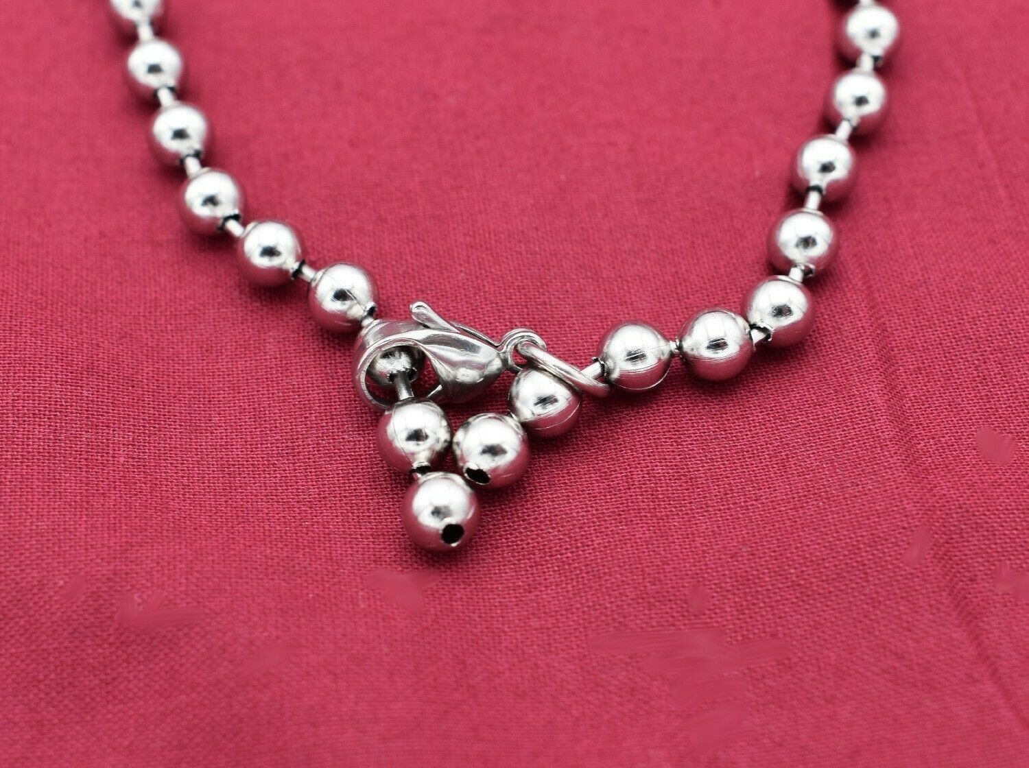 6MM 16″ TO 108 ” STAINLESS STEEL SILVER ADJUSTABLE WAIST BODY BALL CHAIN