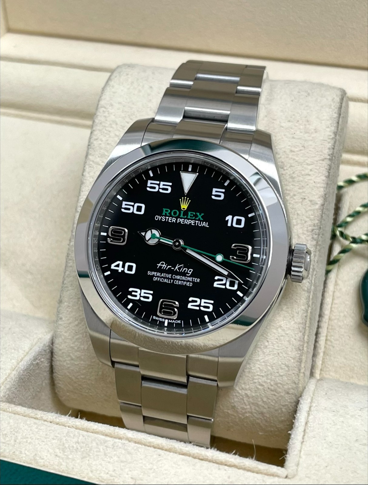 ROLEX AIRKING 116900 SPORTS WATCH 2021 FULL SET BLACK DIAL 40MM