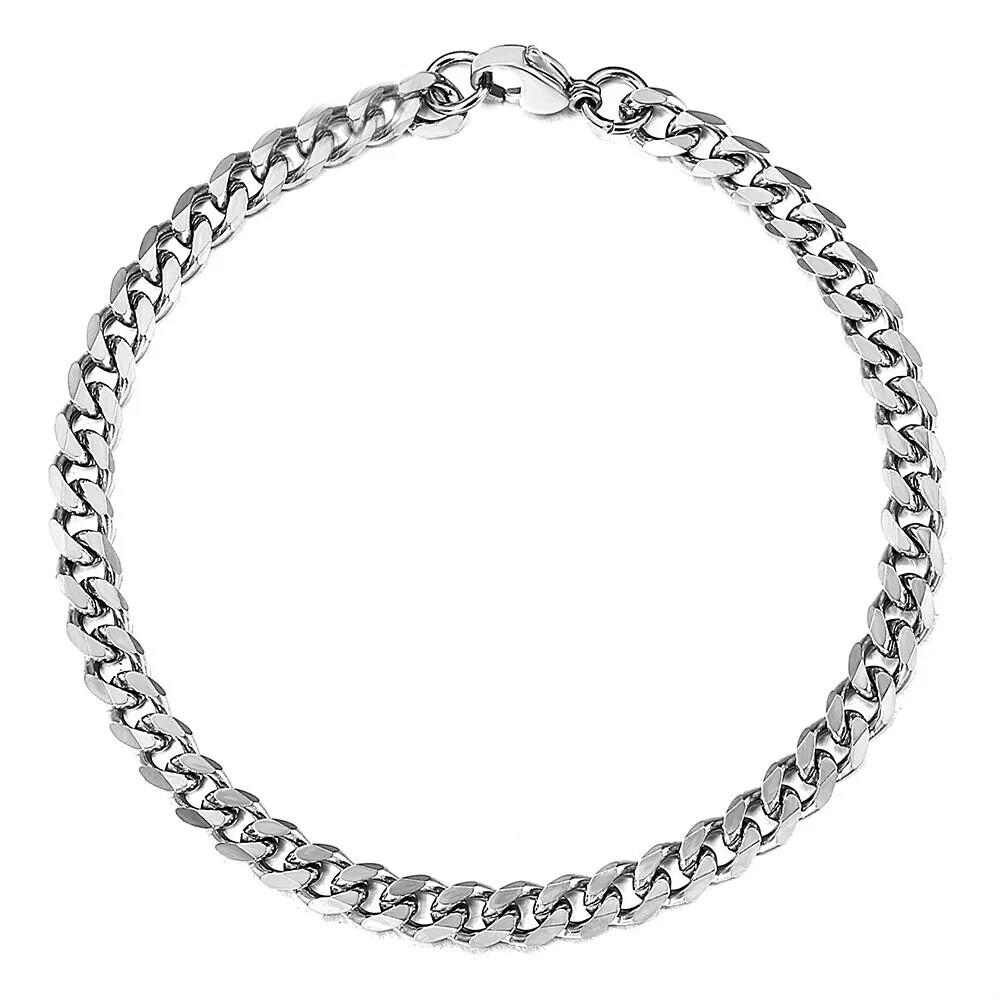 Men’s Chain 3/5/7/9/11mm Stainless Steel Bracelet Silver Curb Cuban Link 7-9″