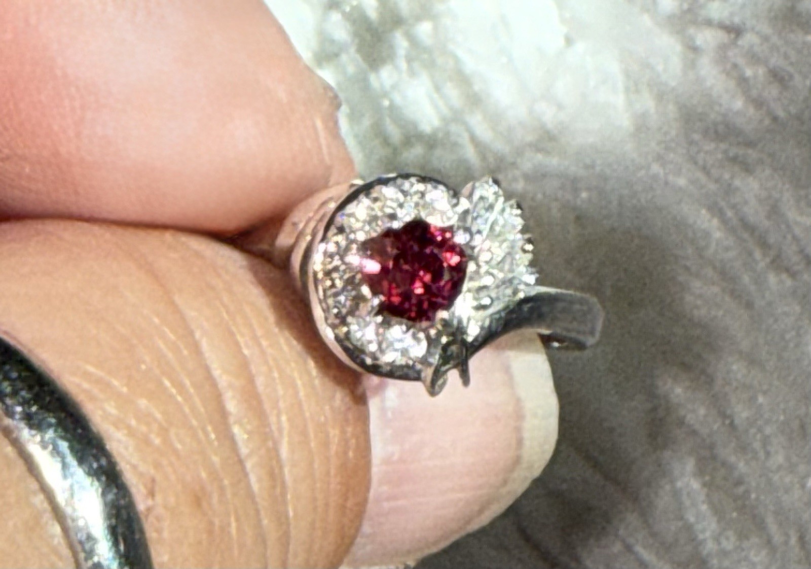 Vintage Platinum Ruby And Diamond Cocktail Ring 0.62ctw