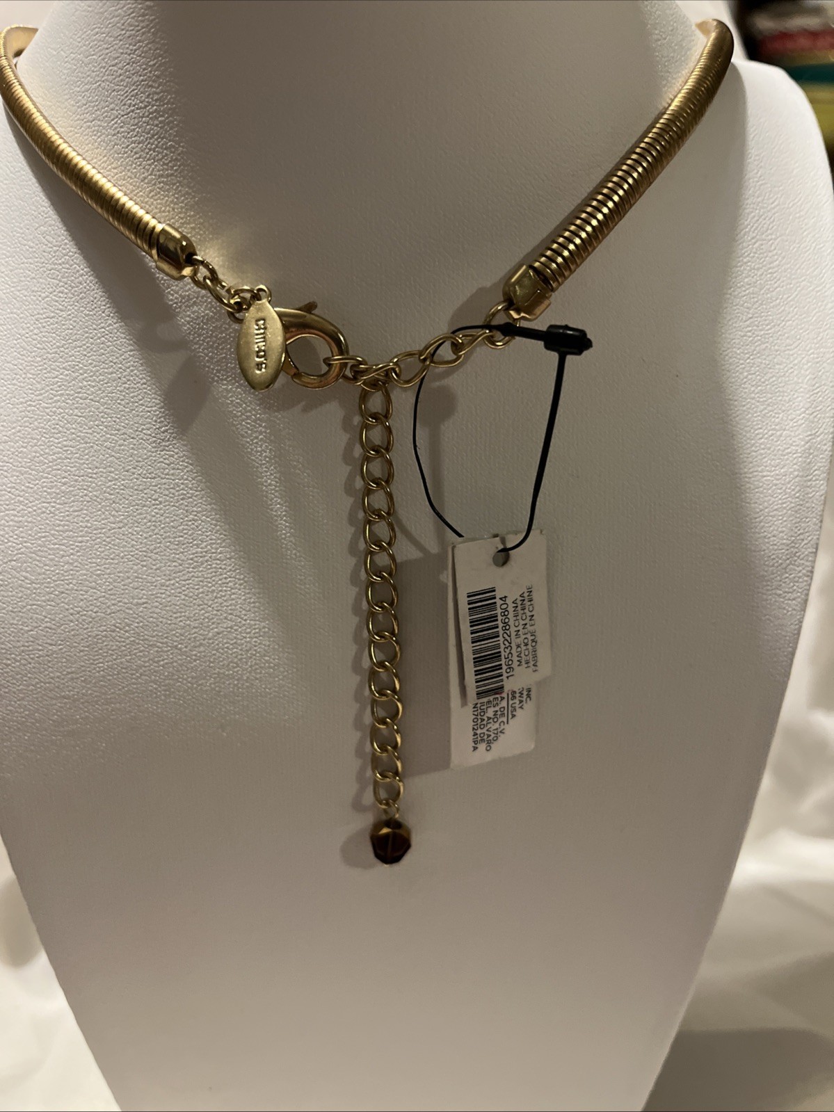 Chico’s Goldtone Round Snake Chain Necklace 18” With 4” Extension