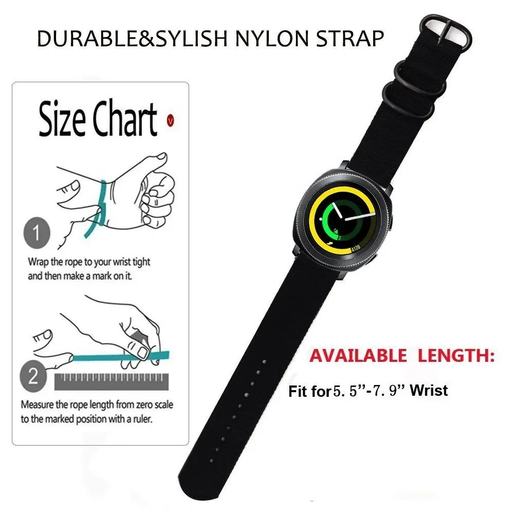 “18mm 20mm 22mm 24″mm Ballistic Durable Military Nylon Wrist Watch Band Strap