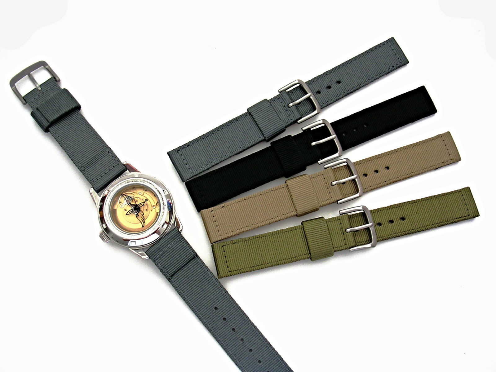 NATO ® 2pc WWII Ballistic Nylon Military watch band Combat strap IW SUISSE USA