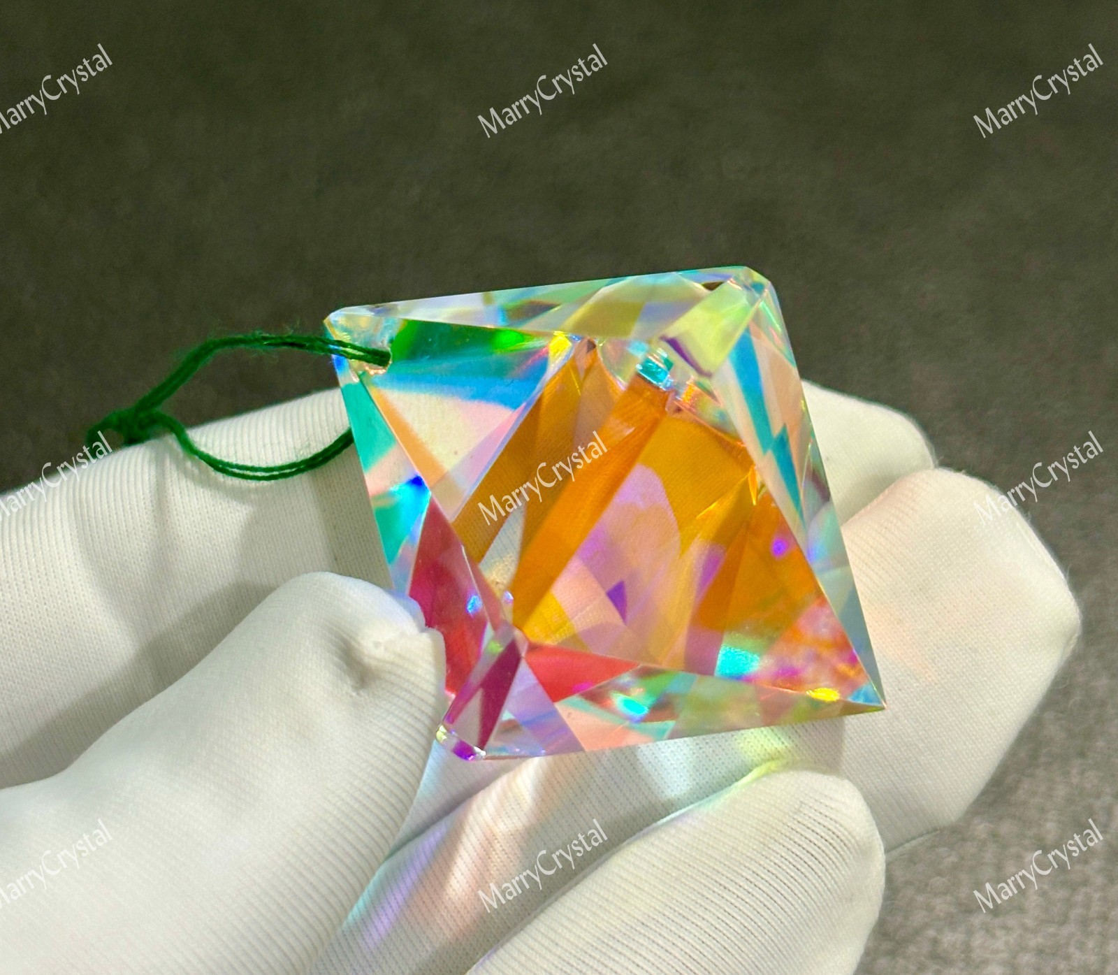100 Ct Mystic Opal Glass , Fancy Multi-Color 1 mm drill included Loose Gemstone