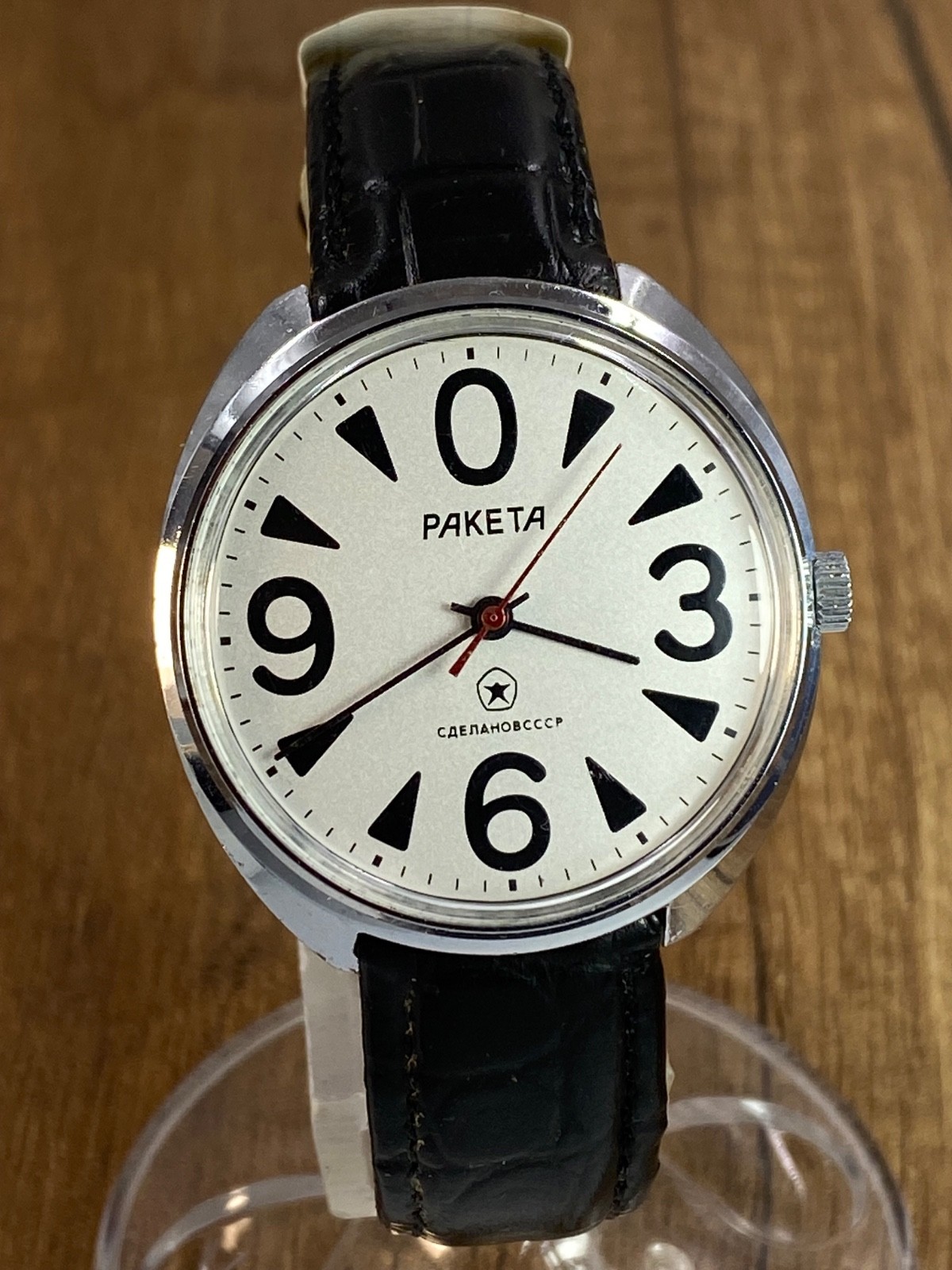 Raketa Big Zero mechanical cal. 2628H vintage Soviet Era mens wristwatch