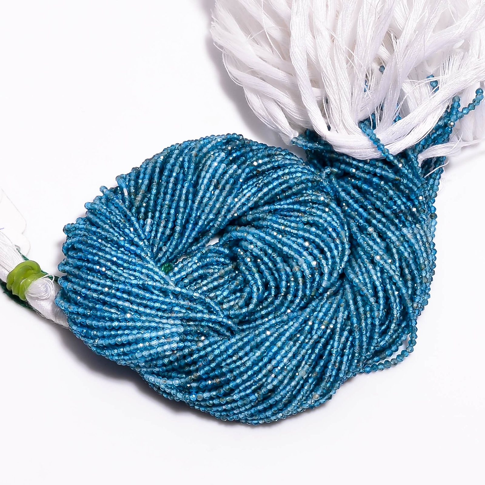 Natural Blue Neon Apatite Shaded Gemstone Round Beads 2.5mm Strand 13″ EB116